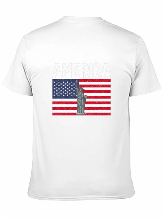 Camiseta Negra América Estatua de la Libertad