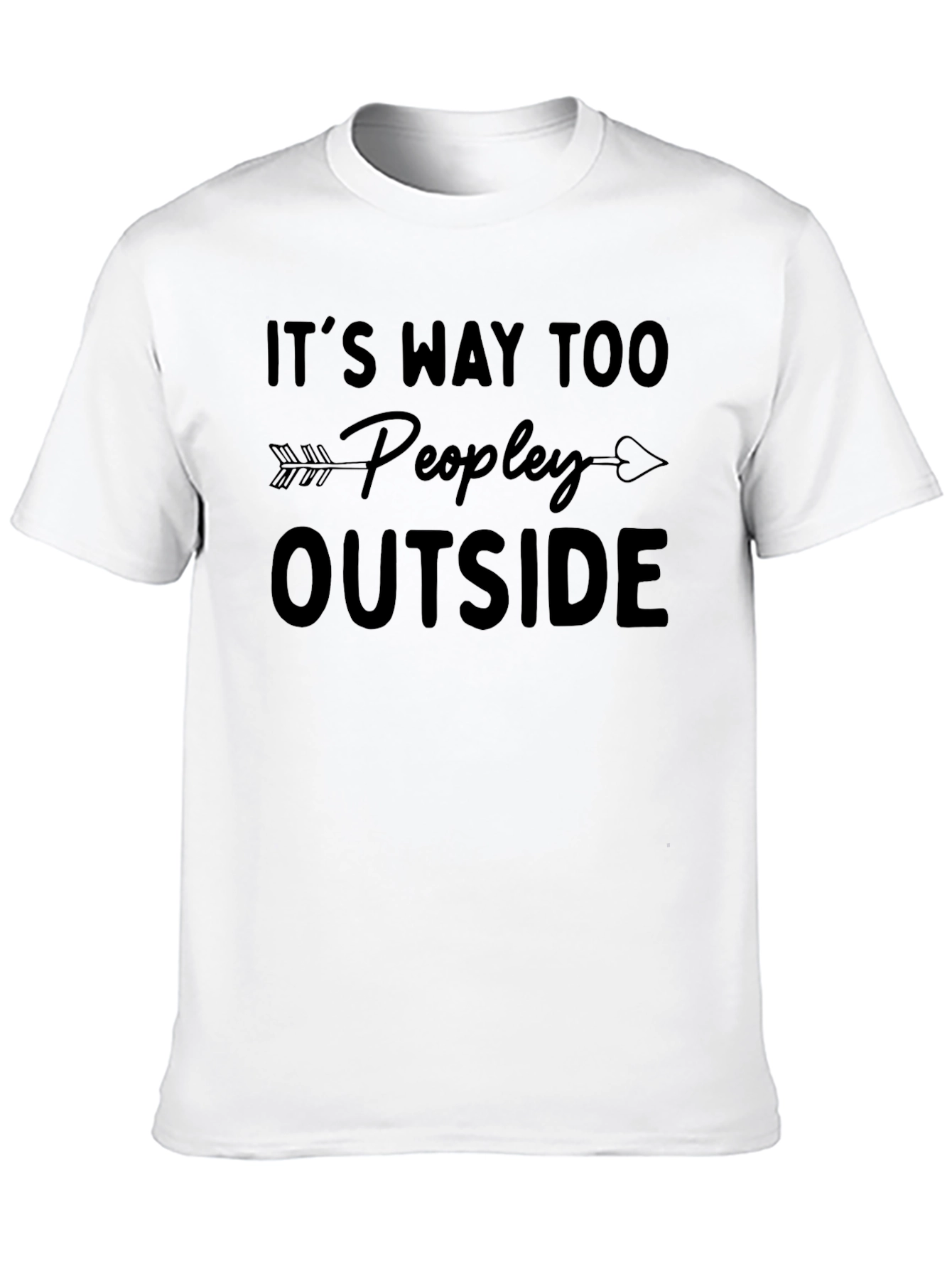 Camiseta Negra con Diseño Too Peopley Outside