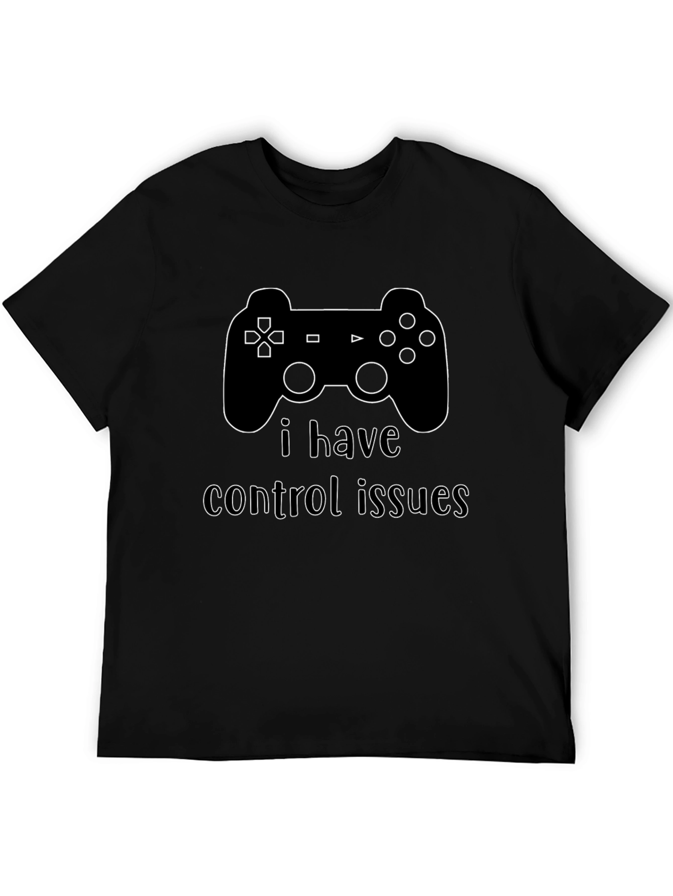 Camiseta Negra Problemas de Control Gamer