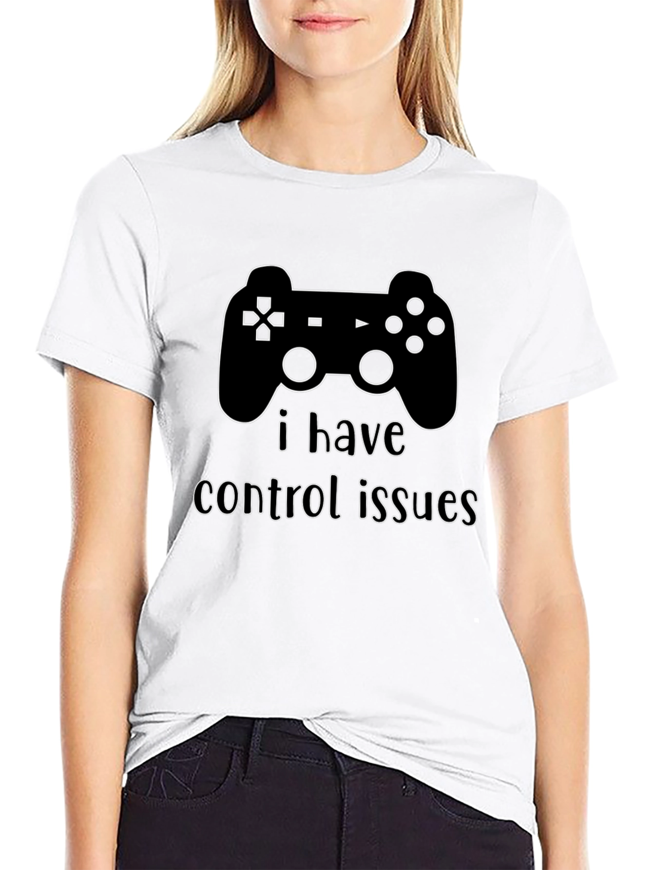 Camiseta Negra Problemas de Control Gamer