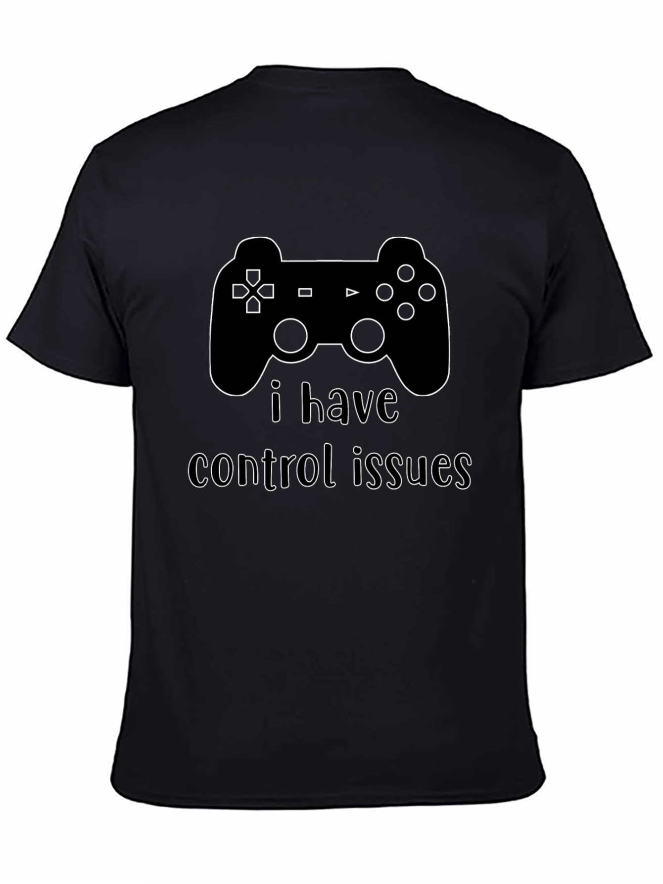 Camiseta Negra Problemas de Control Gamer