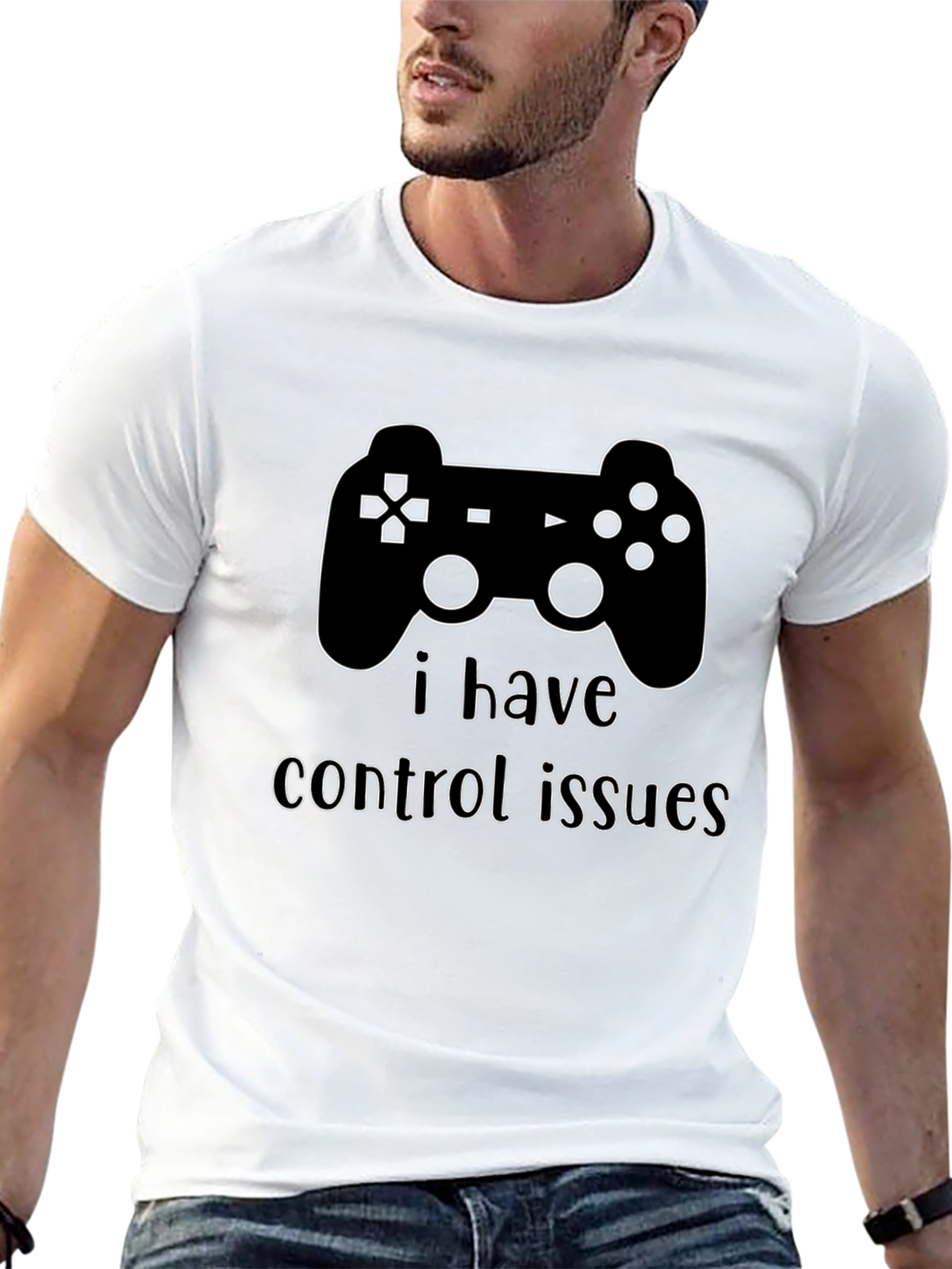 Camiseta Negra Problemas de Control Gamer