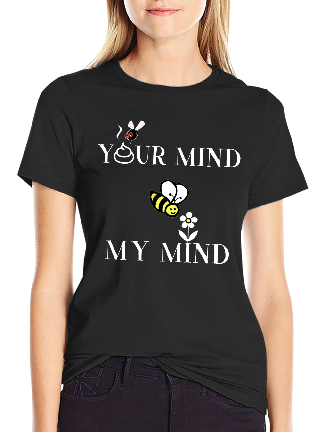 Camiseta Hombre Tu Mente/Mi Mente Algodón Casual