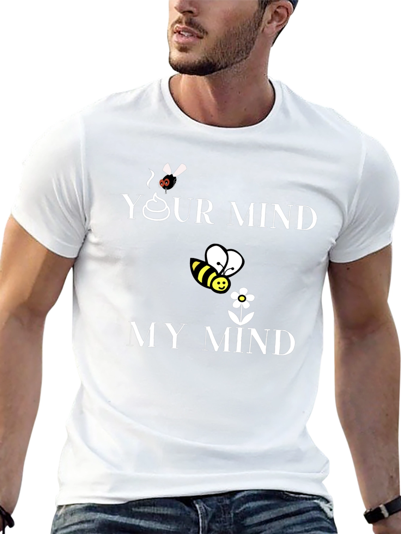 Camiseta Hombre Tu Mente/Mi Mente Algodón Casual
