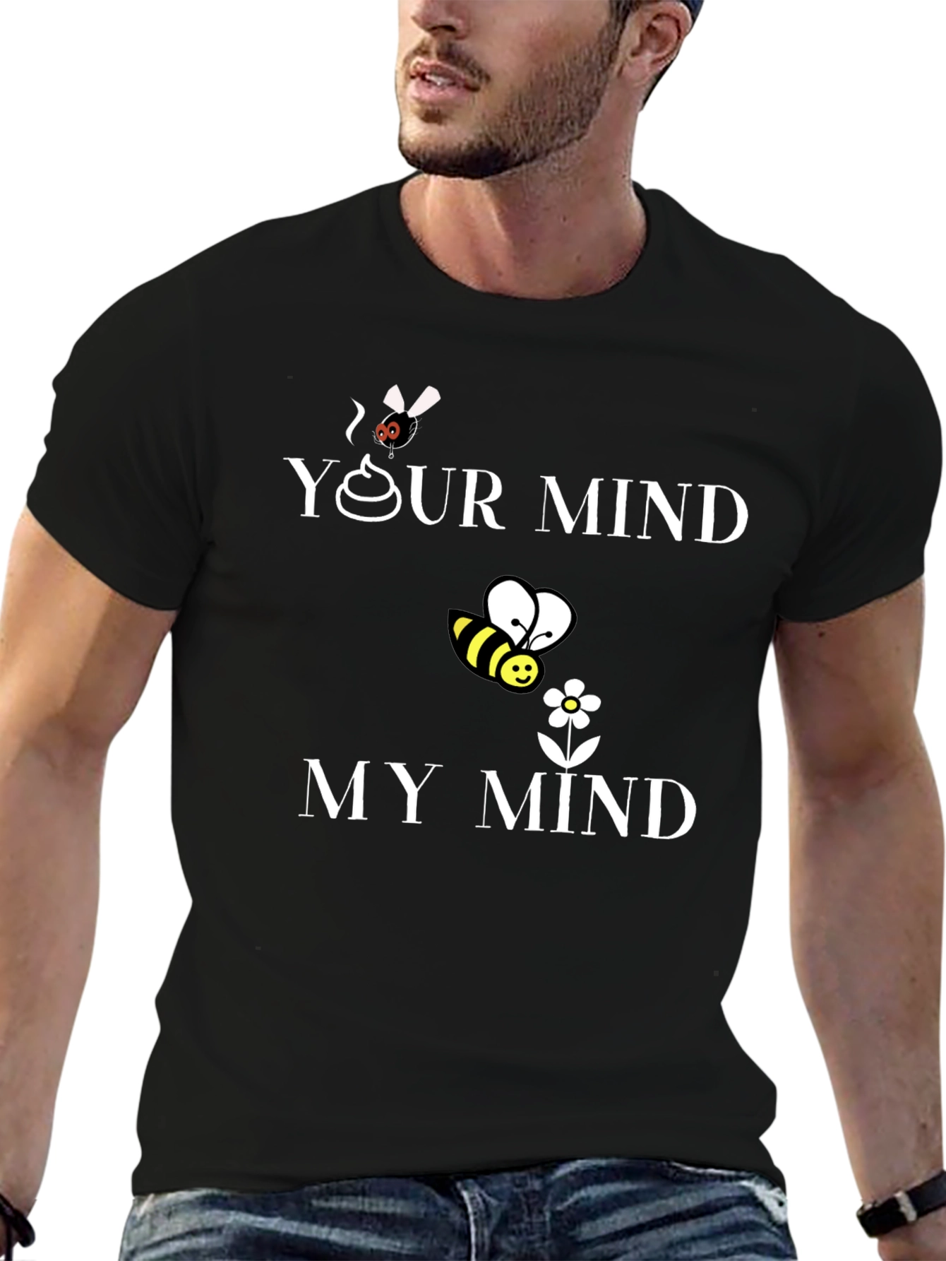 Camiseta Hombre Tu Mente/Mi Mente Algodón Casual