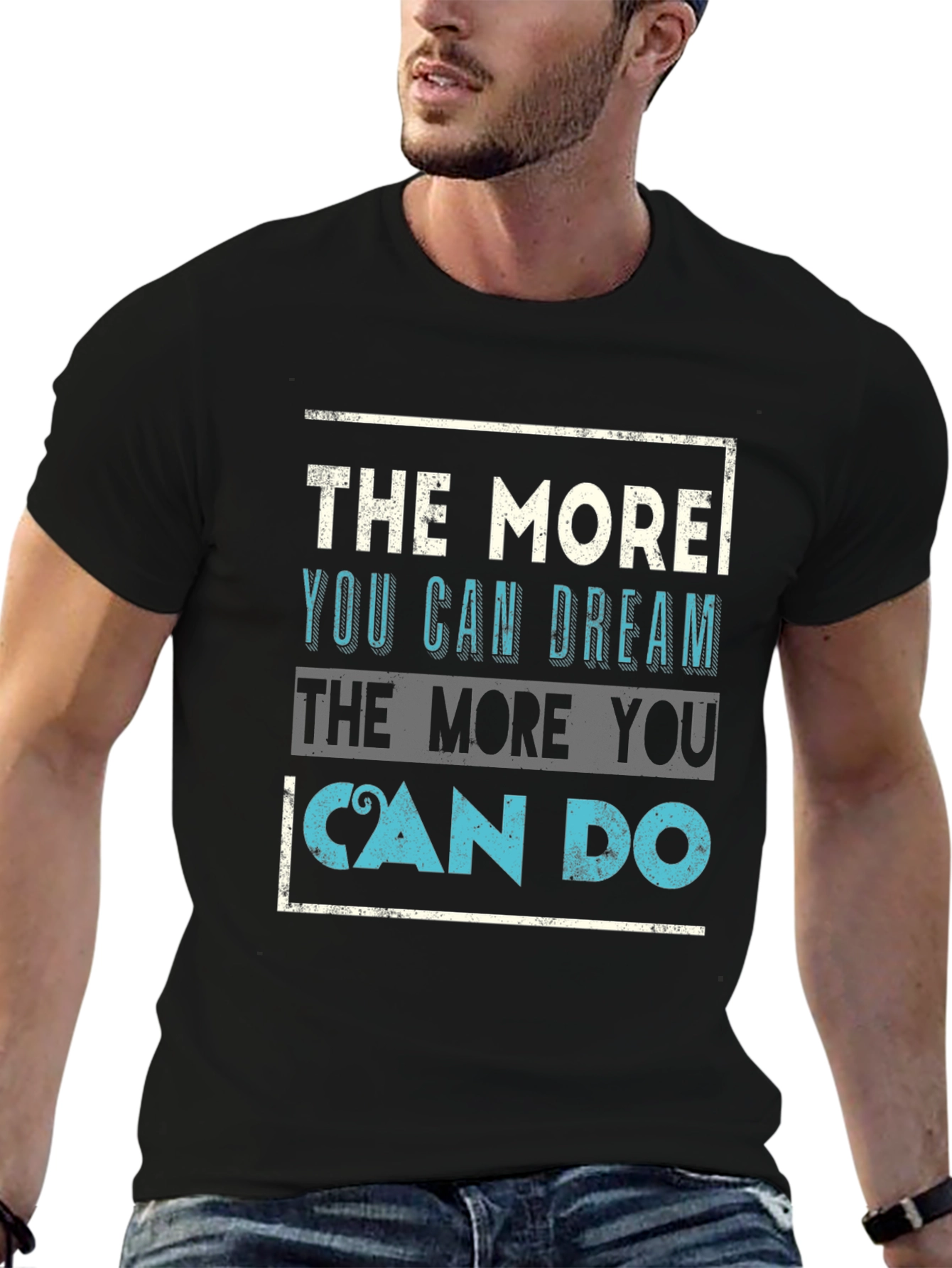 Camiseta Negra: Cuanto Más Sueñas Más Puedes Hacer