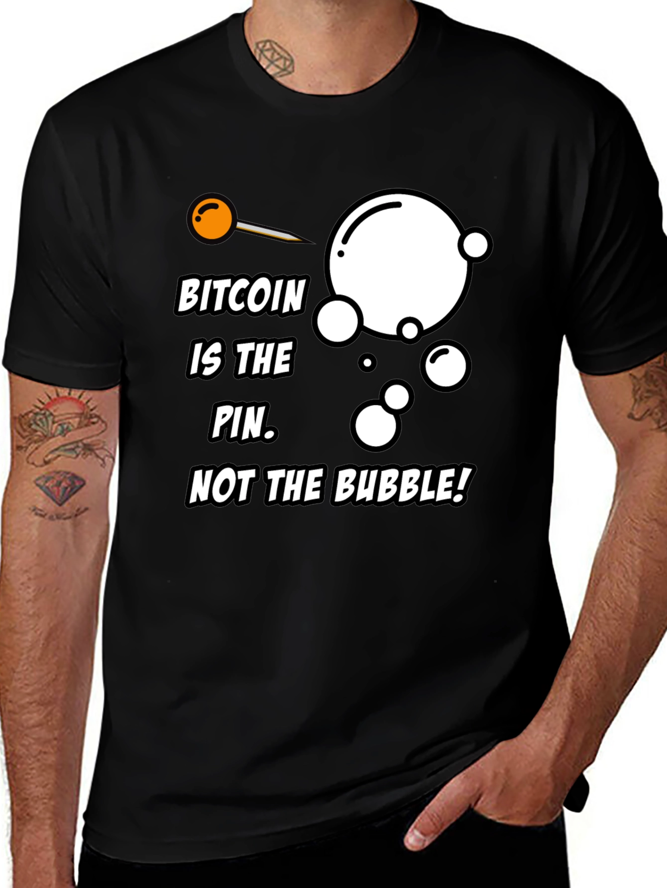 Camiseta Bitcoin: La aguja no la burbuja