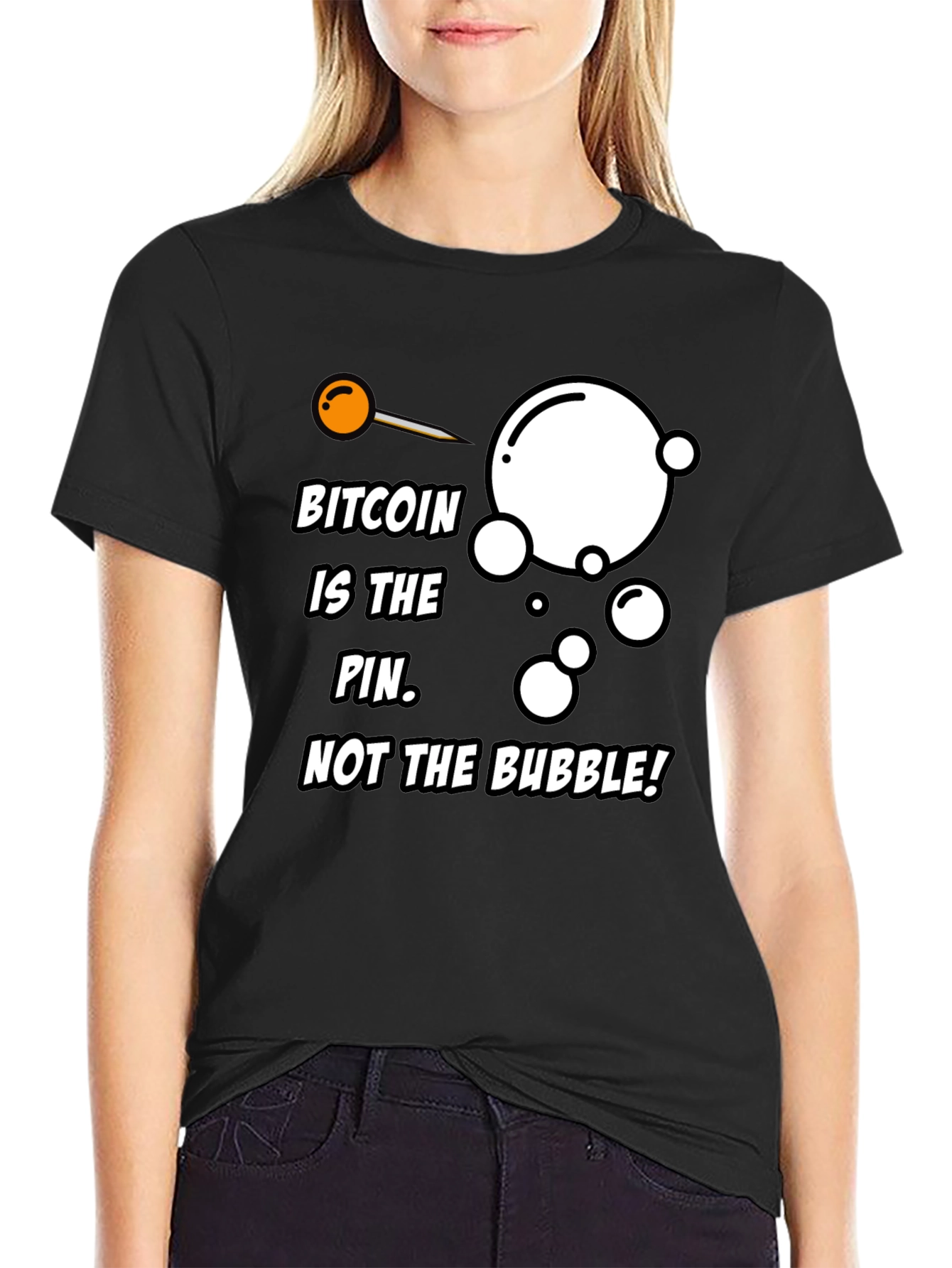 Camiseta Bitcoin: La aguja no la burbuja