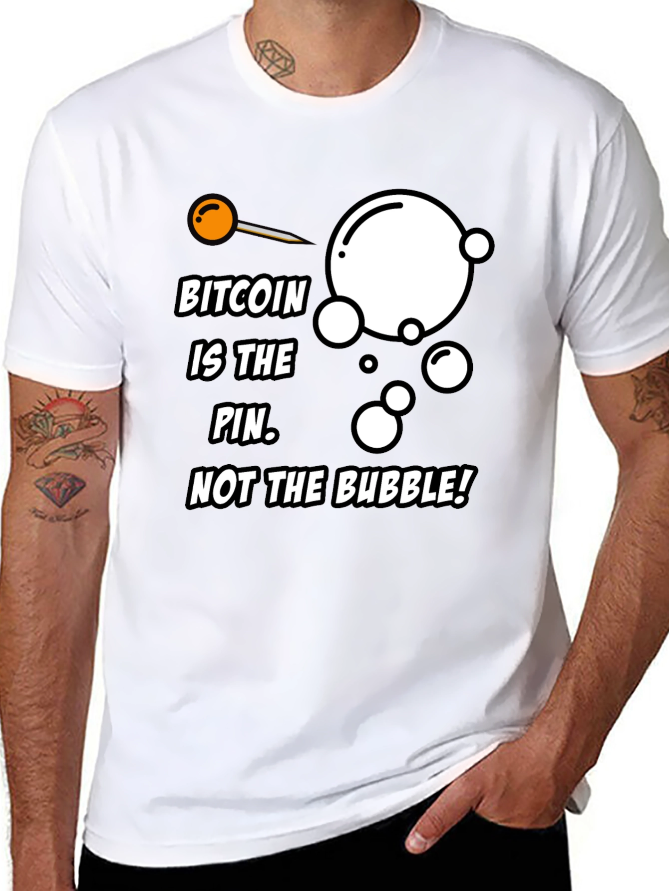 Camiseta Bitcoin: La aguja no la burbuja