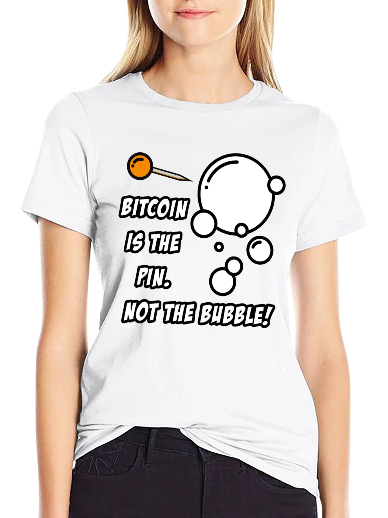 Camiseta Bitcoin: La aguja no la burbuja
