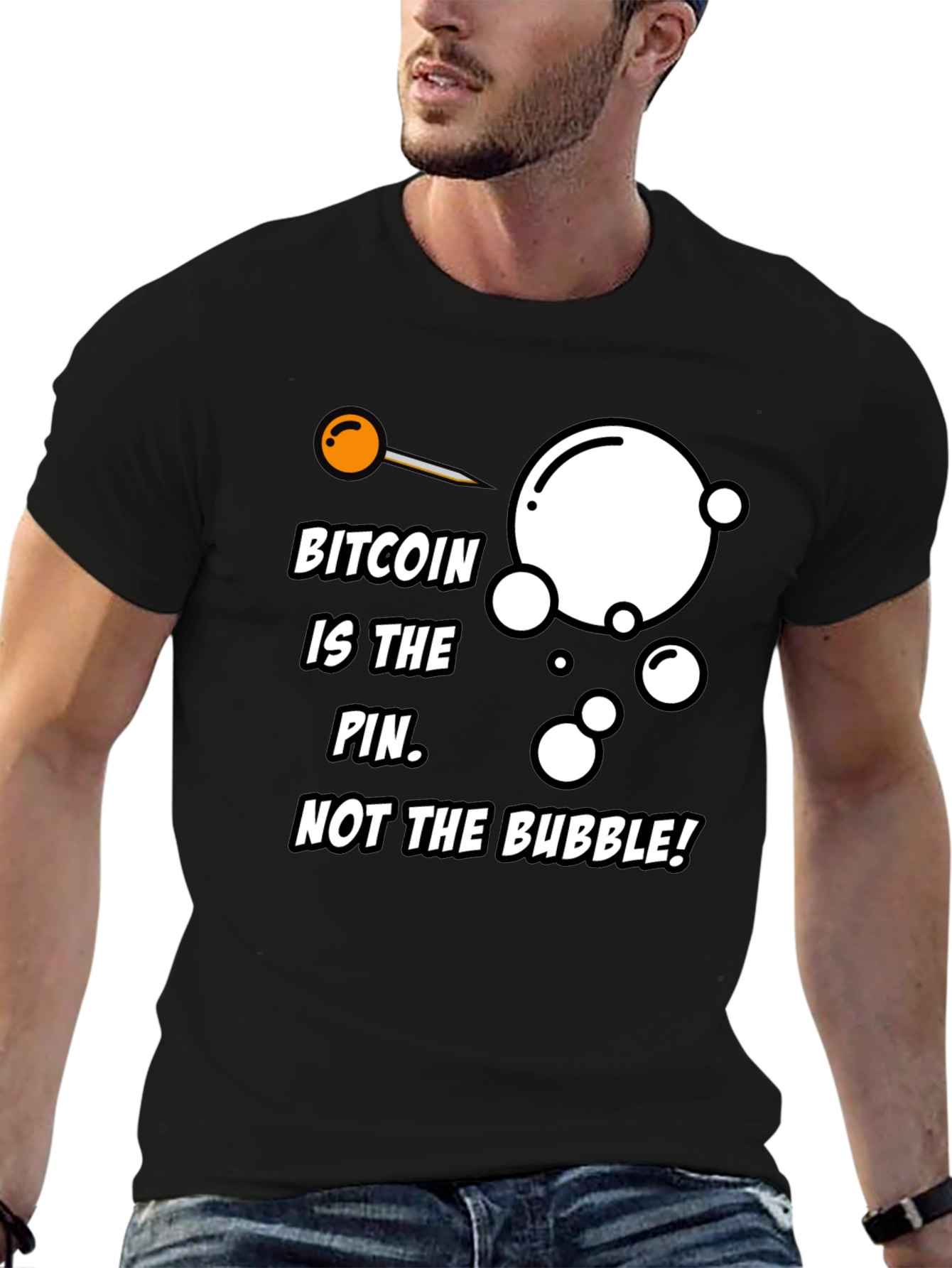 Camiseta Bitcoin: La aguja no la burbuja