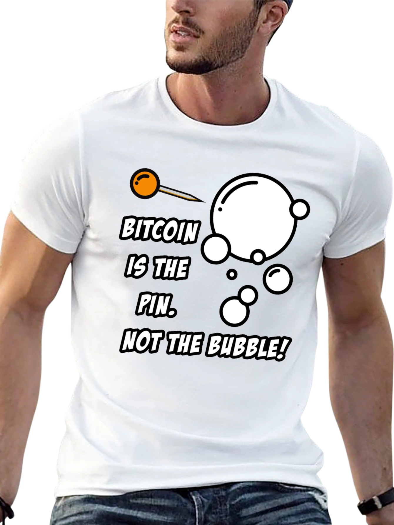 Camiseta Bitcoin: La aguja no la burbuja