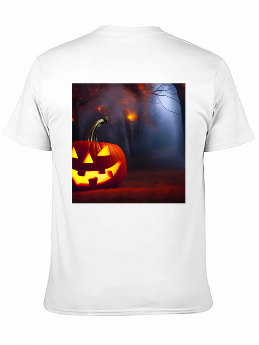 Camiseta Negra con Diseño de Calabaza Halloween