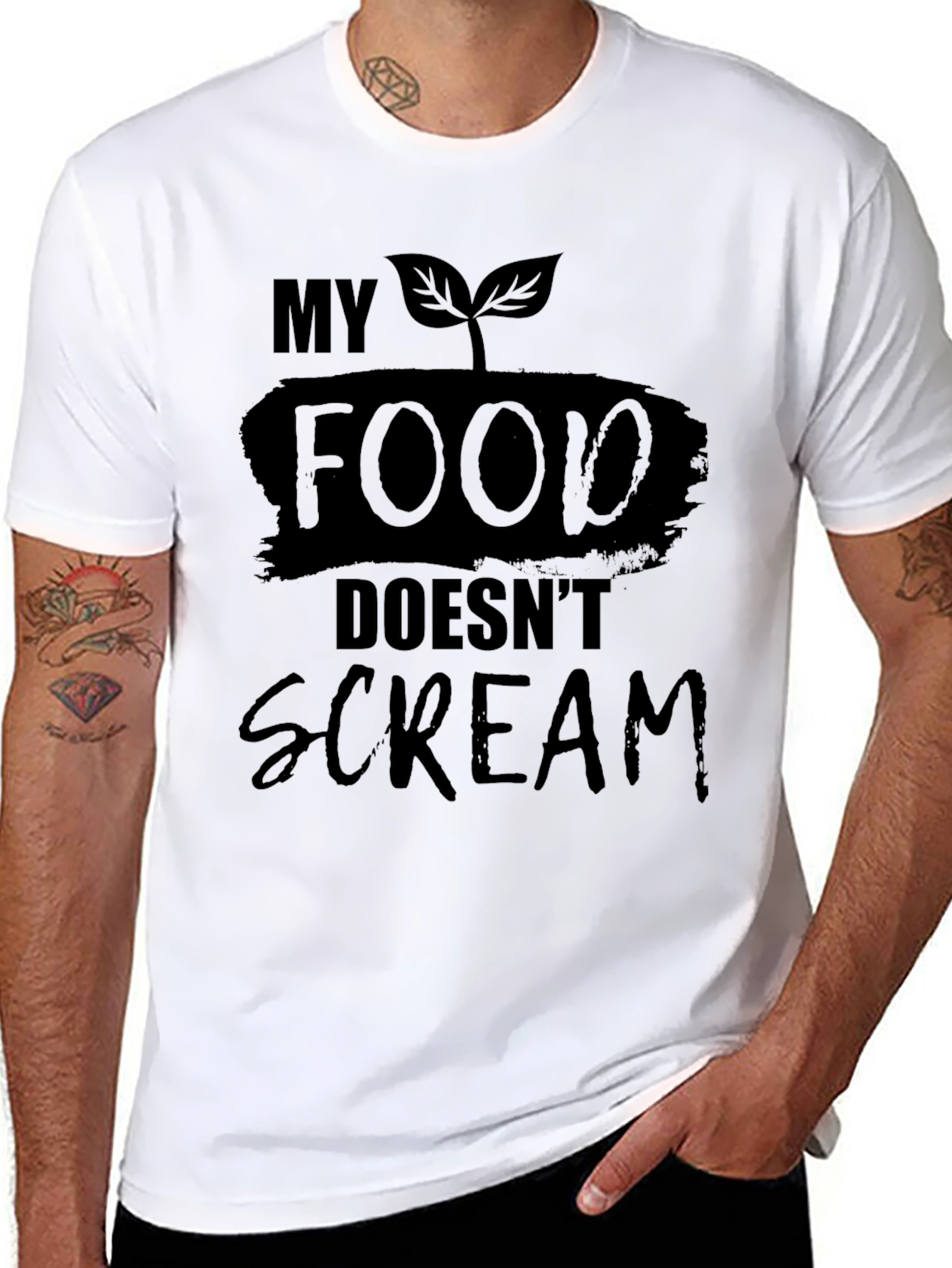 Camiseta Vegana Hombre - Mi Comida No Grita