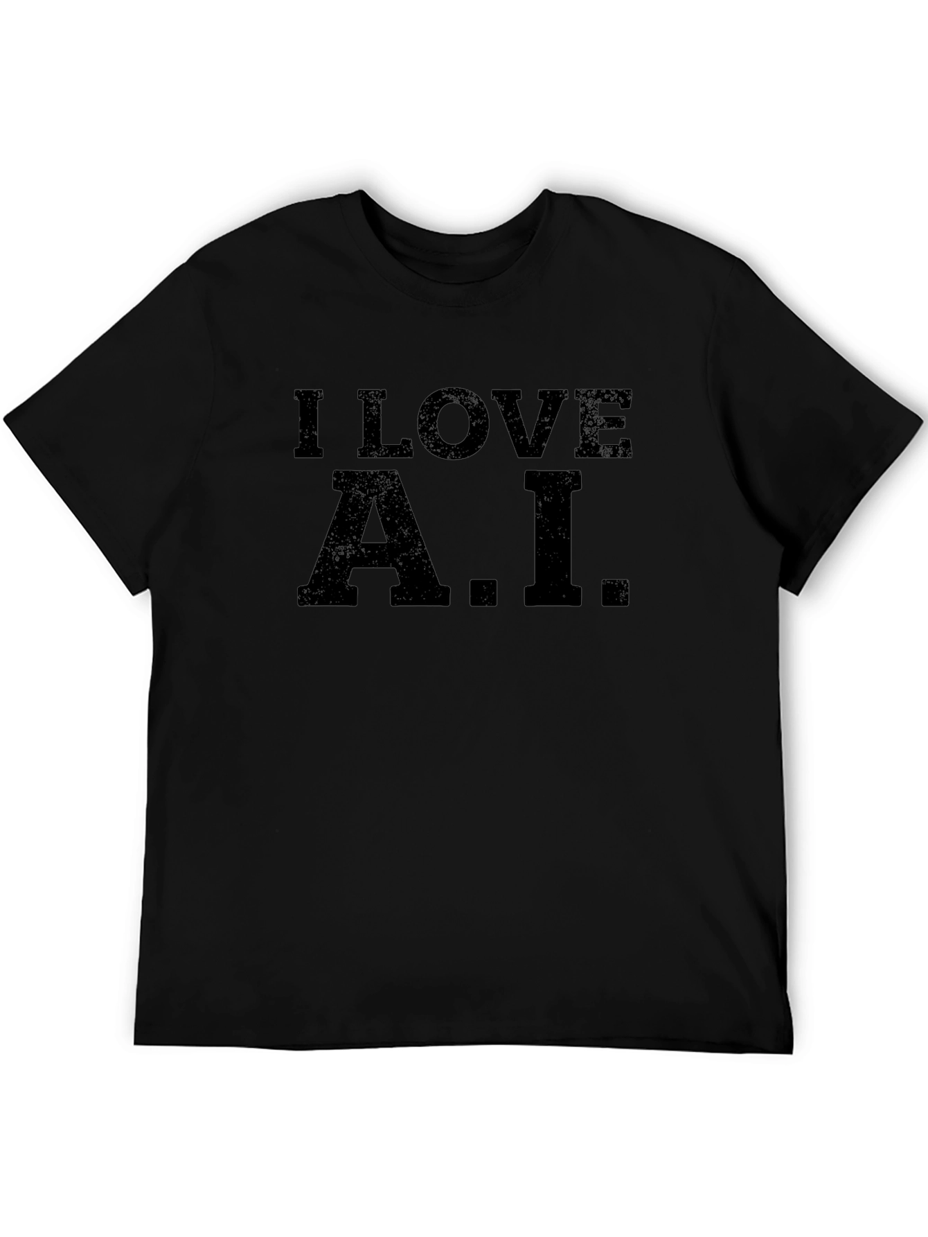 Camiseta Negra I Love A.I. Casual