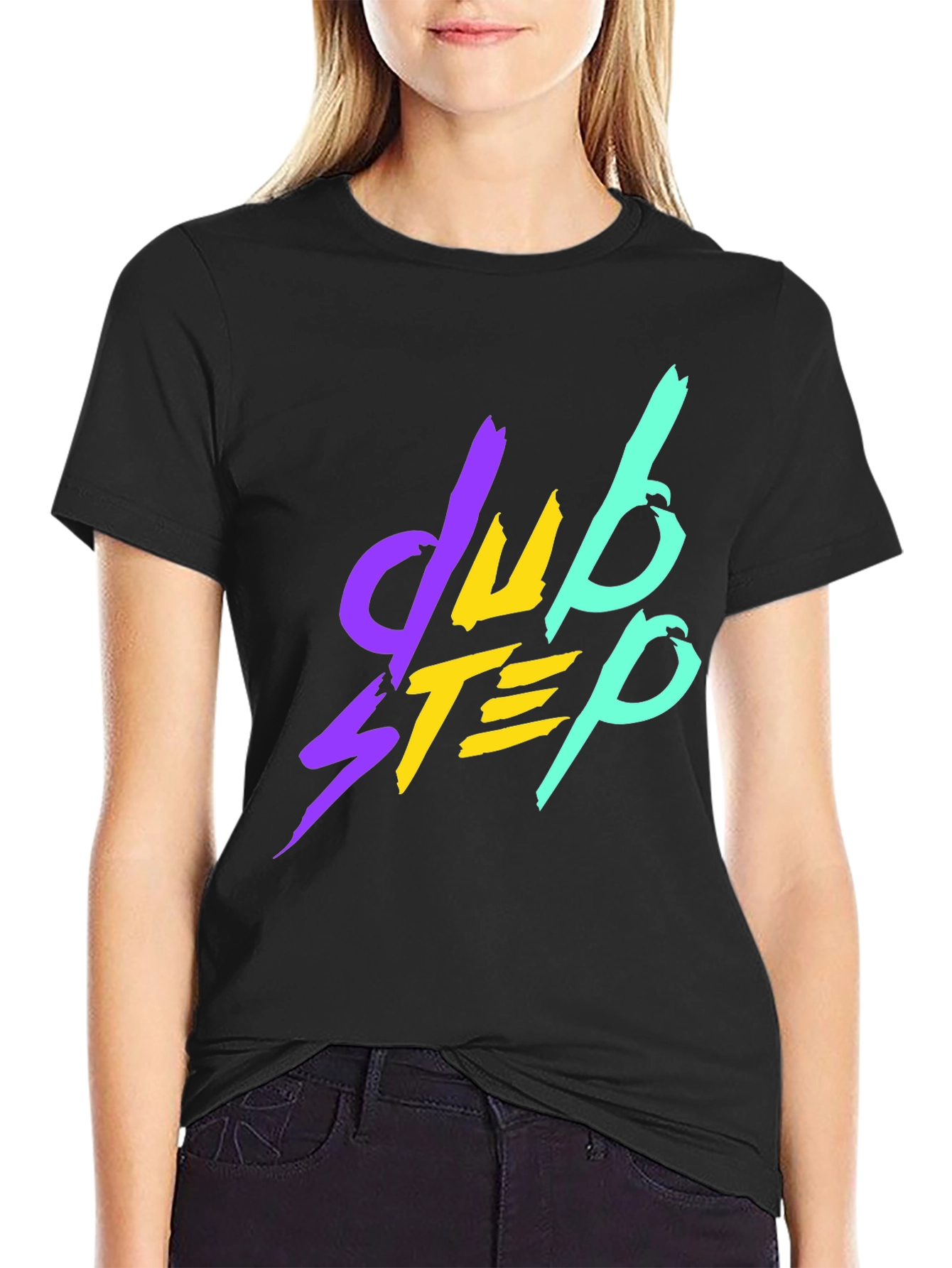 Camiseta Negra Dubstep Estilo Retro
