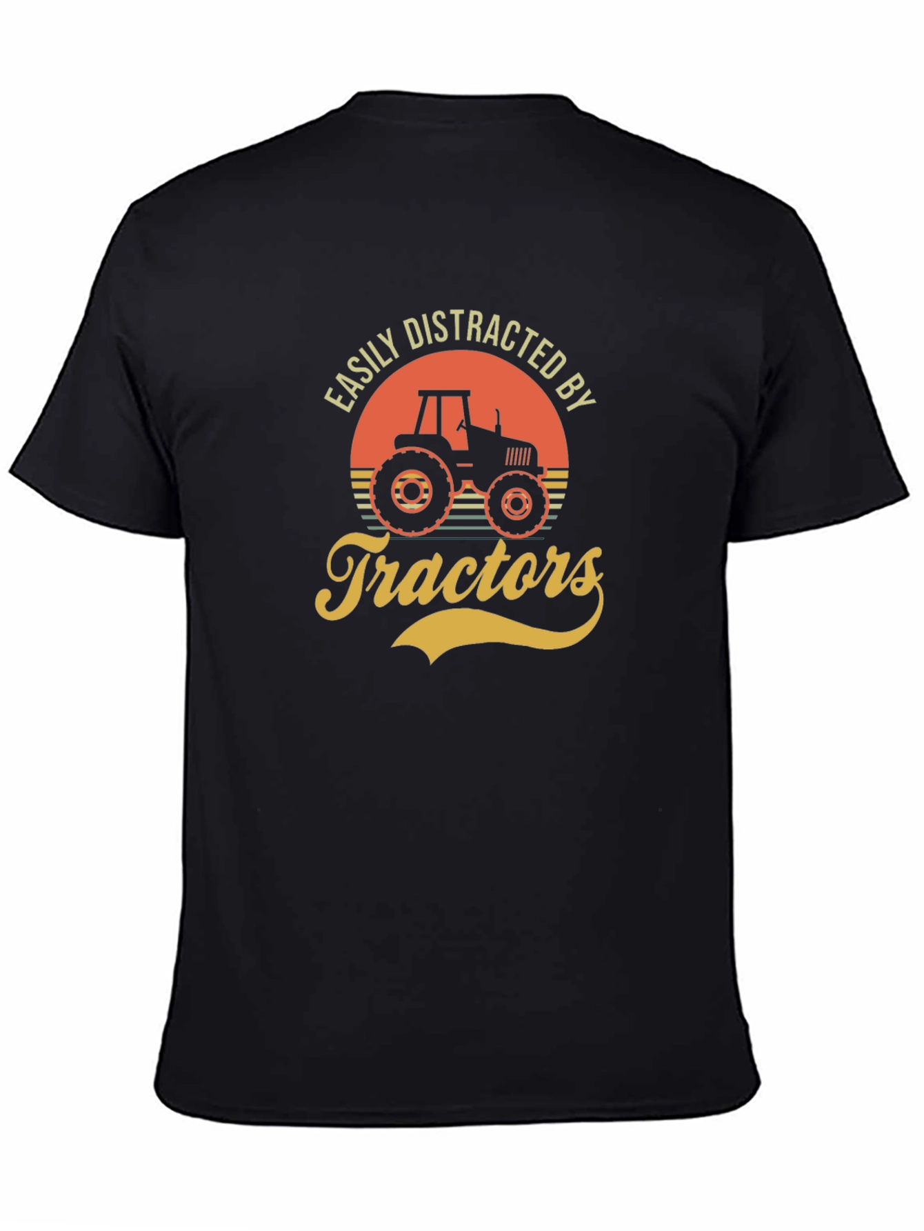 Camiseta Hombre Distraído por Tractores