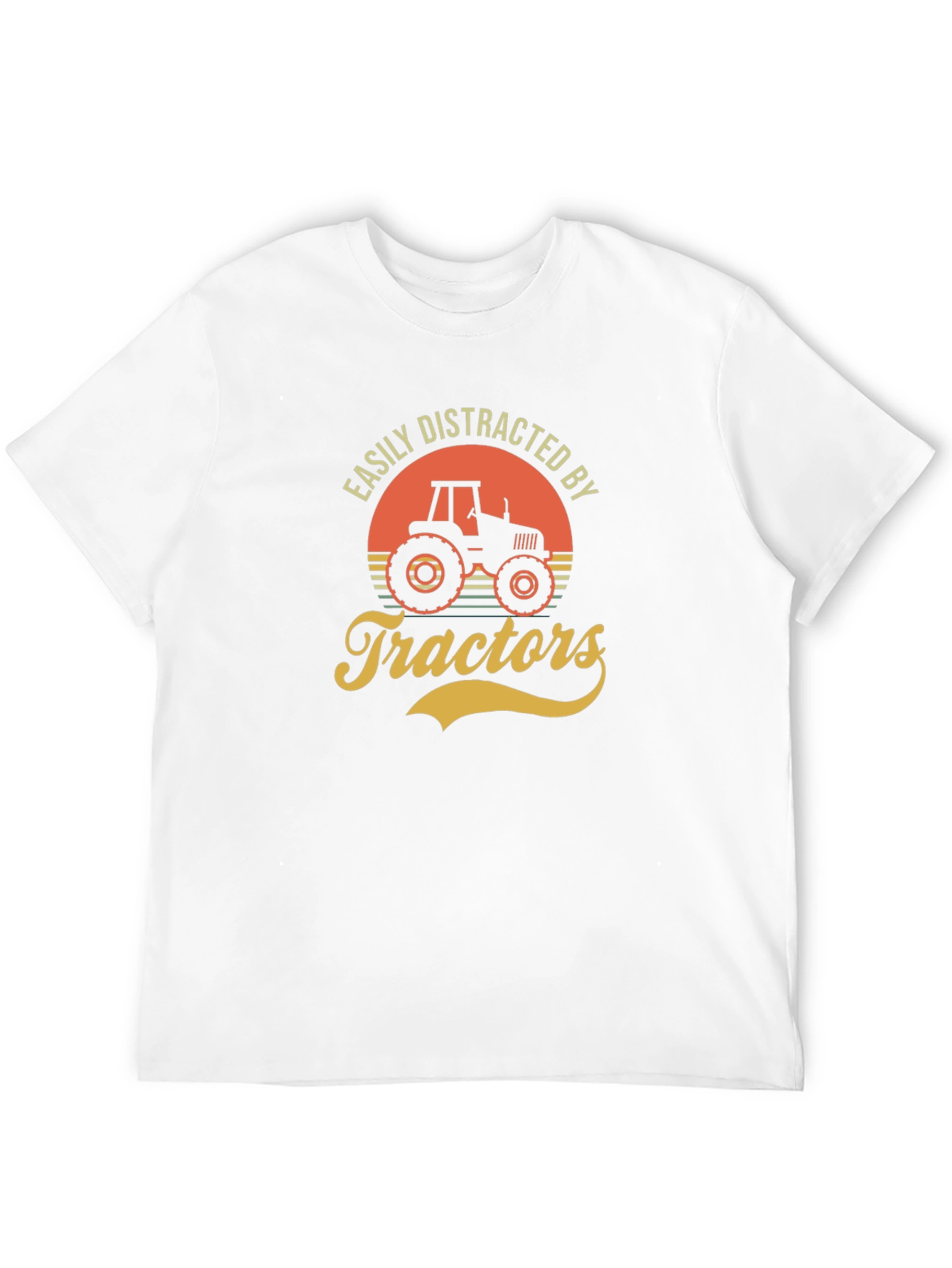 Camiseta Hombre Distraído por Tractores