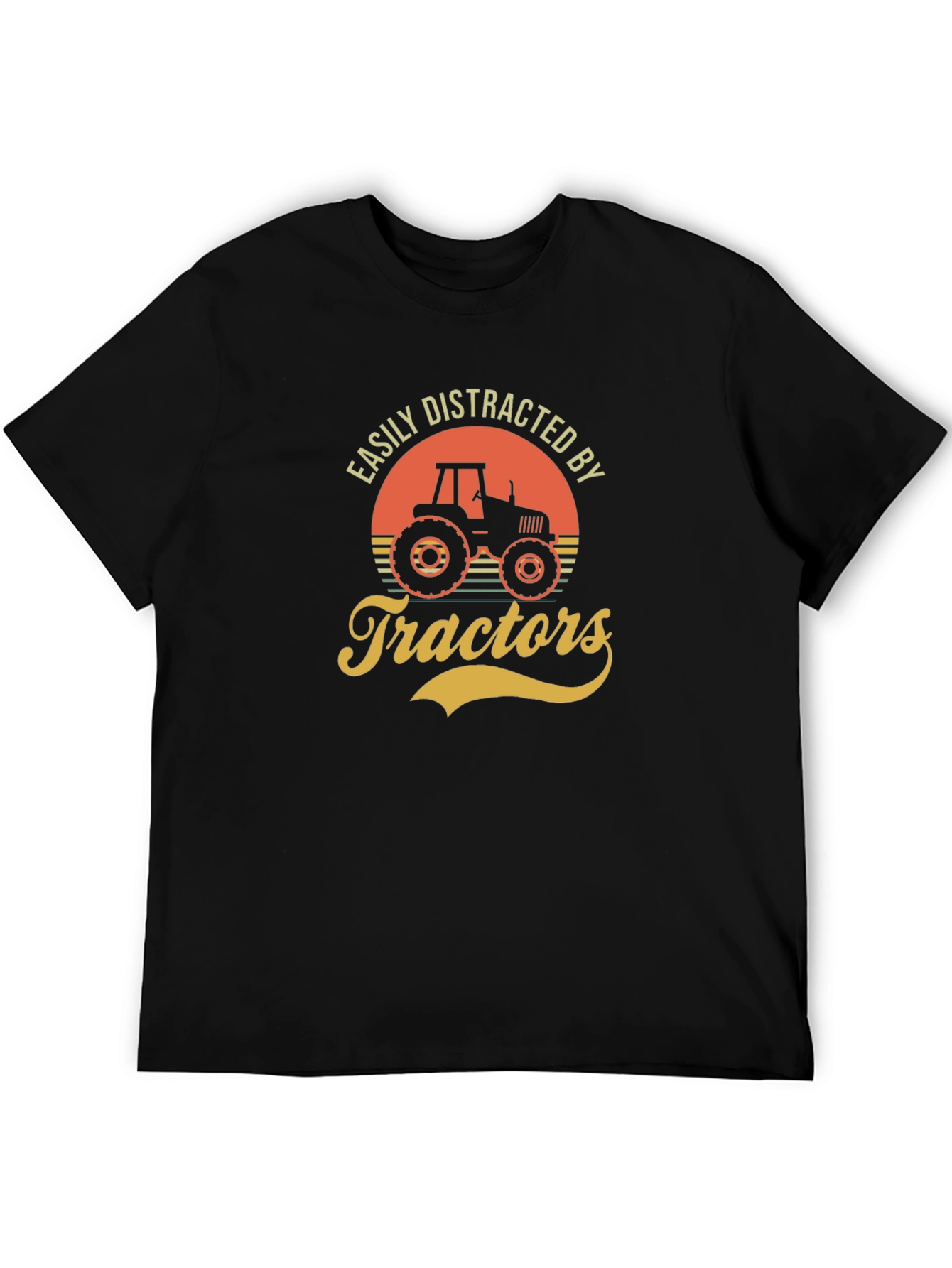 Camiseta Hombre Distraído por Tractores