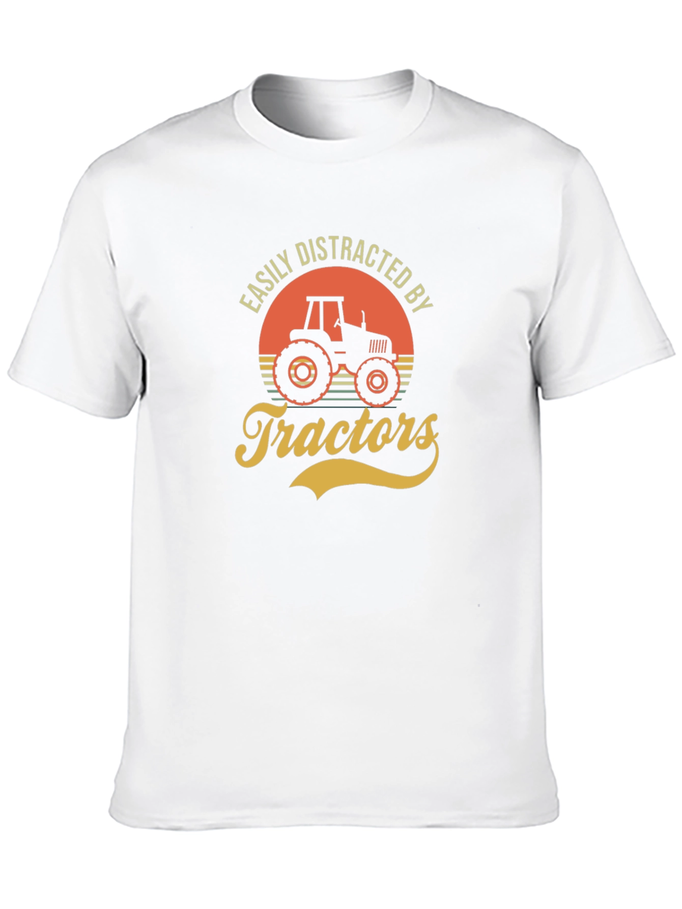 Camiseta Hombre Distraído por Tractores