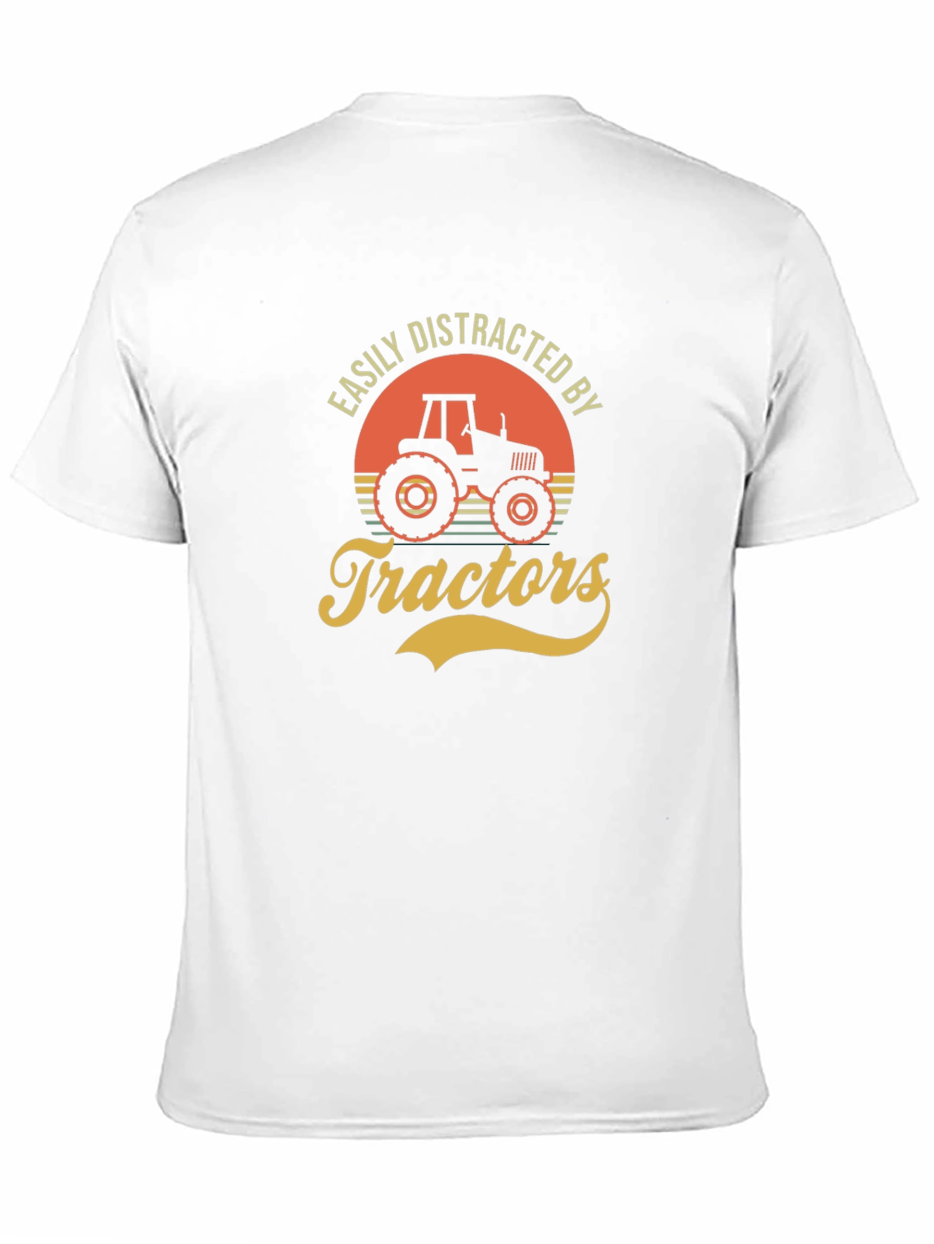 Camiseta Hombre Distraído por Tractores