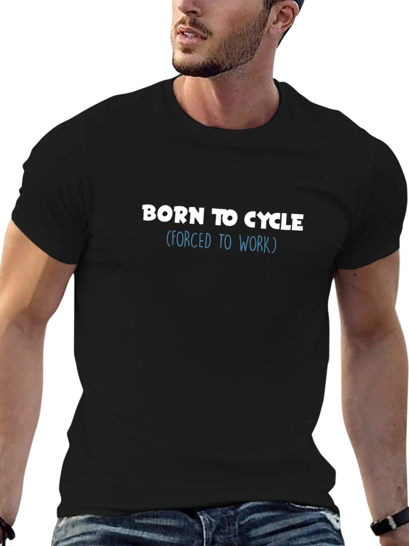 Camiseta Negra: Nacido para Pedalear