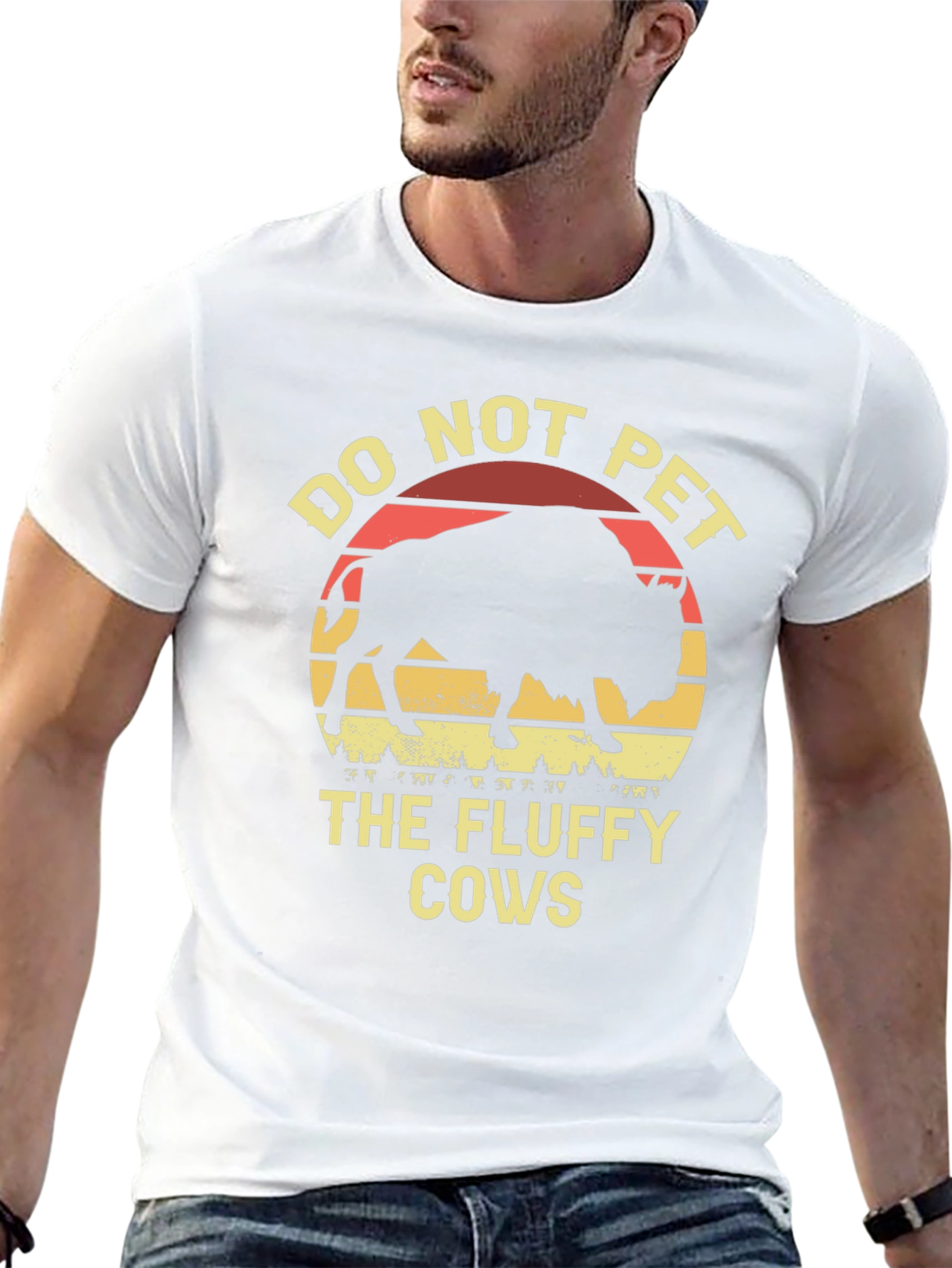 Camiseta Negra: No Acariciar Vacas Peludas