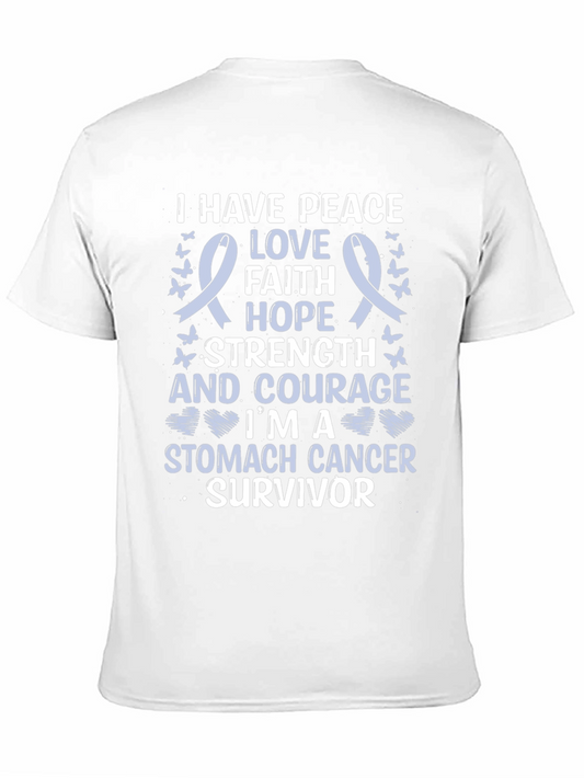 Camiseta Superviviente de Cáncer de Estómago con Cinta de Esperanza