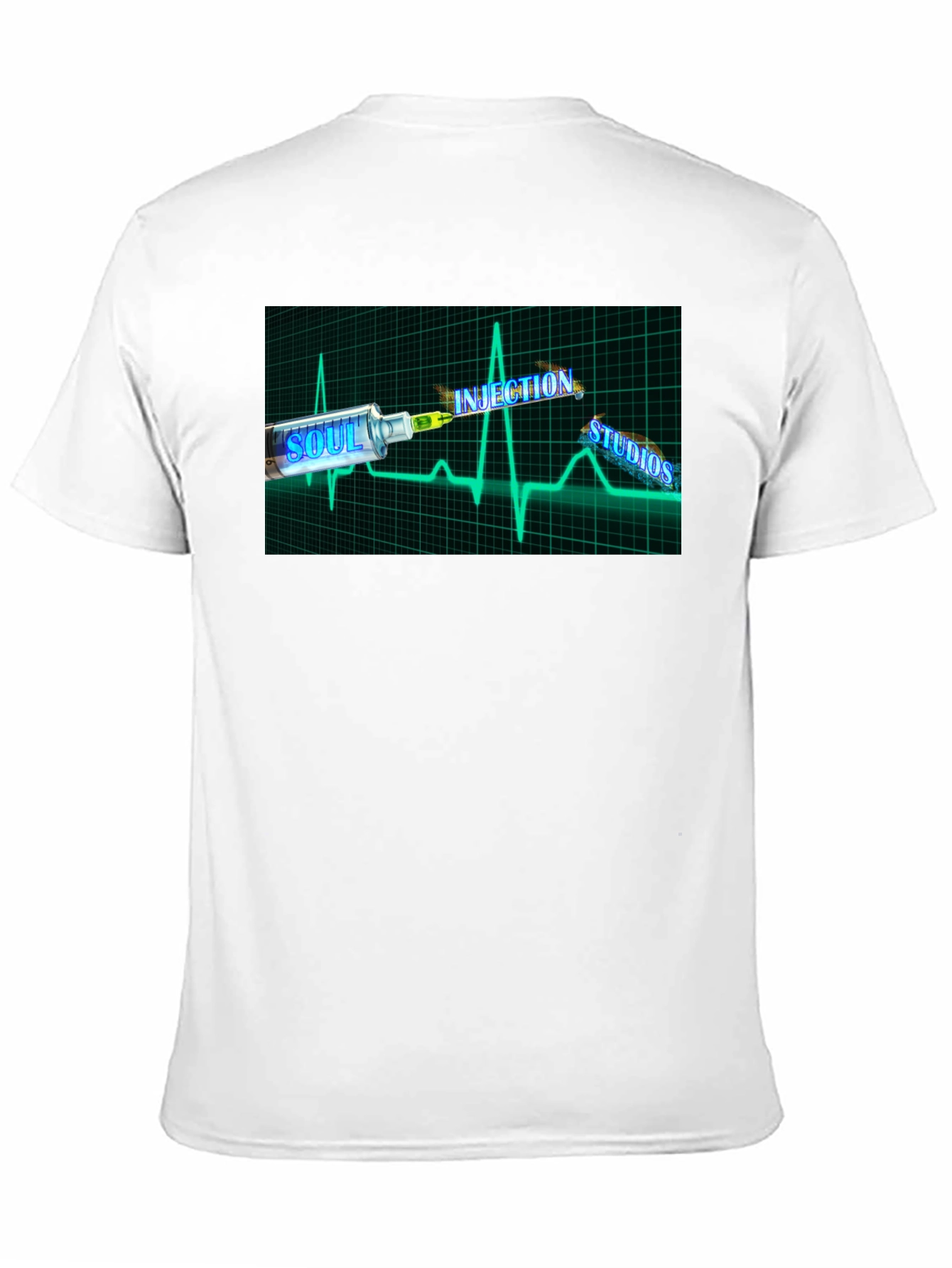 Camiseta Negra con Diseño de Inyección de Alma