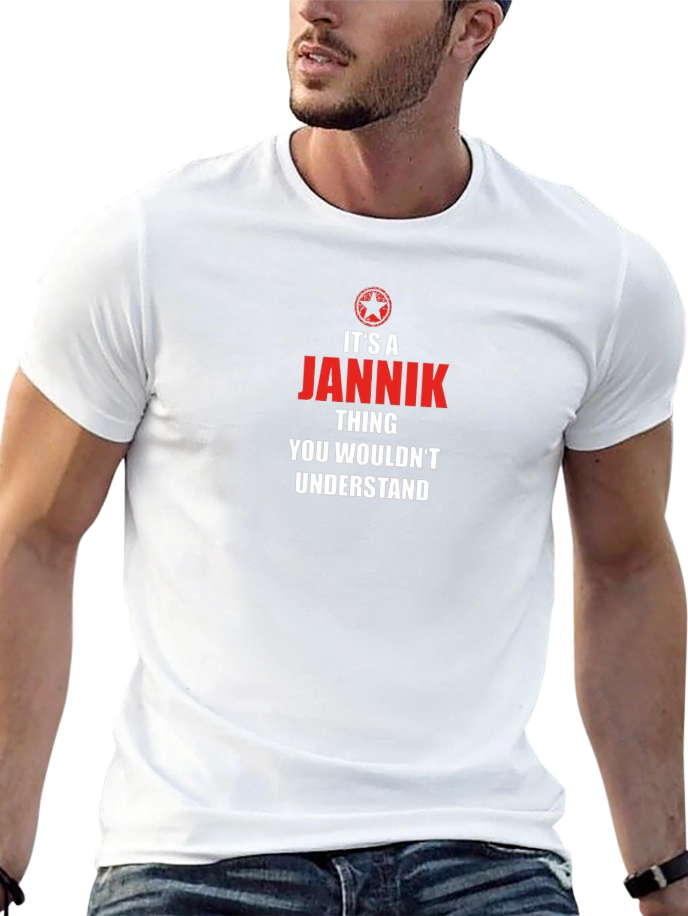 Camiseta Negra con Diseño Jannik Thing