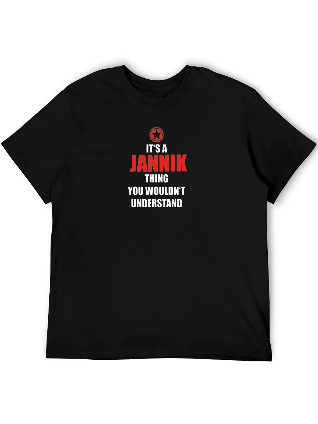 Camiseta Negra con Diseño Jannik Thing