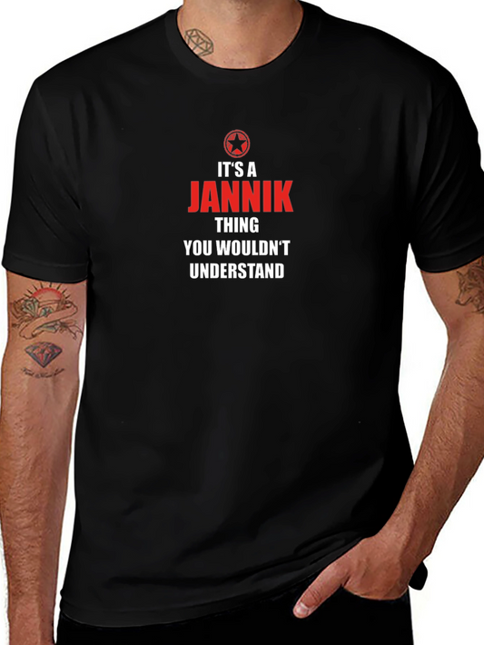 Camiseta Negra con Diseño Jannik Thing
