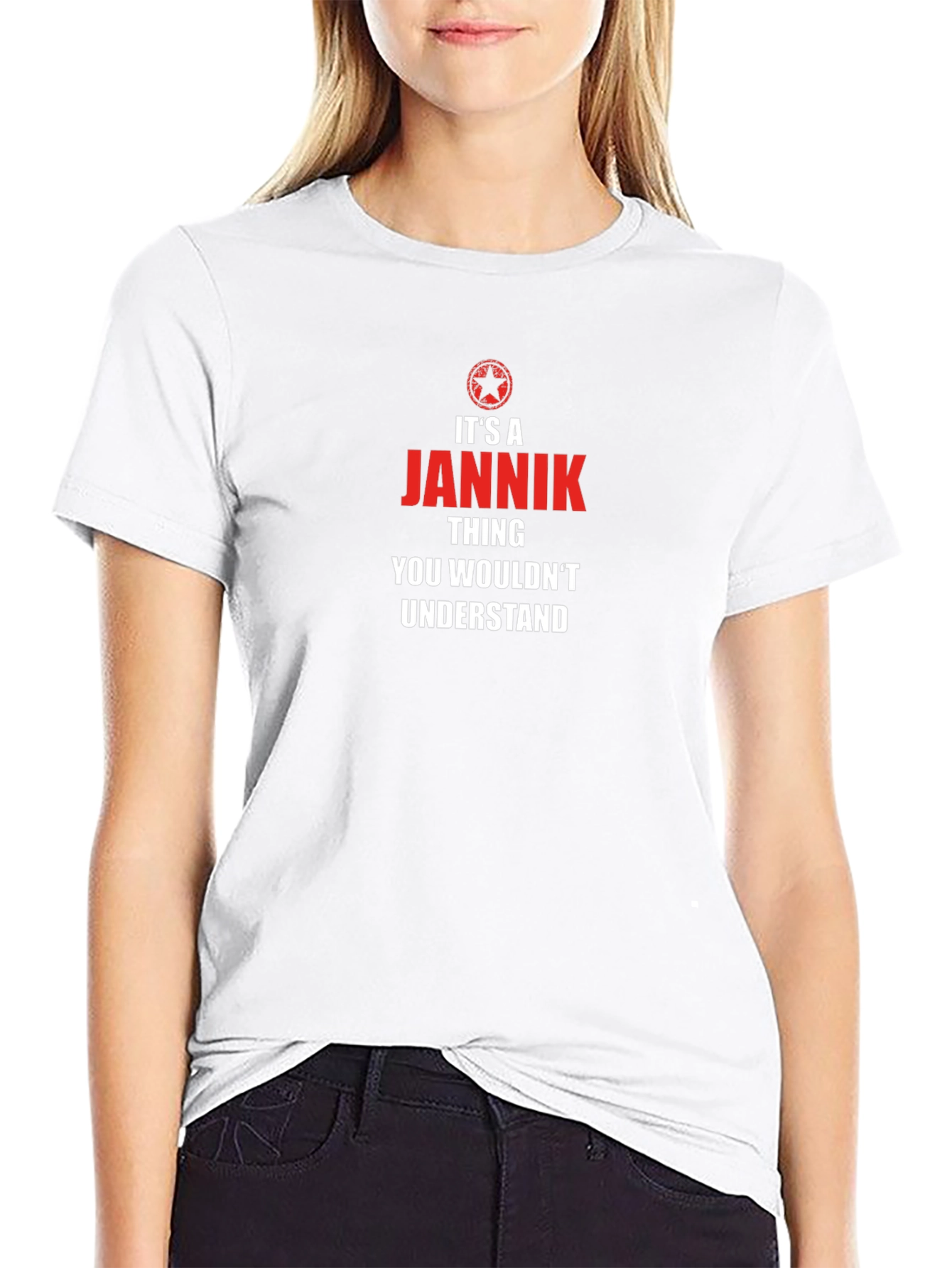 Camiseta Negra con Diseño Jannik Thing