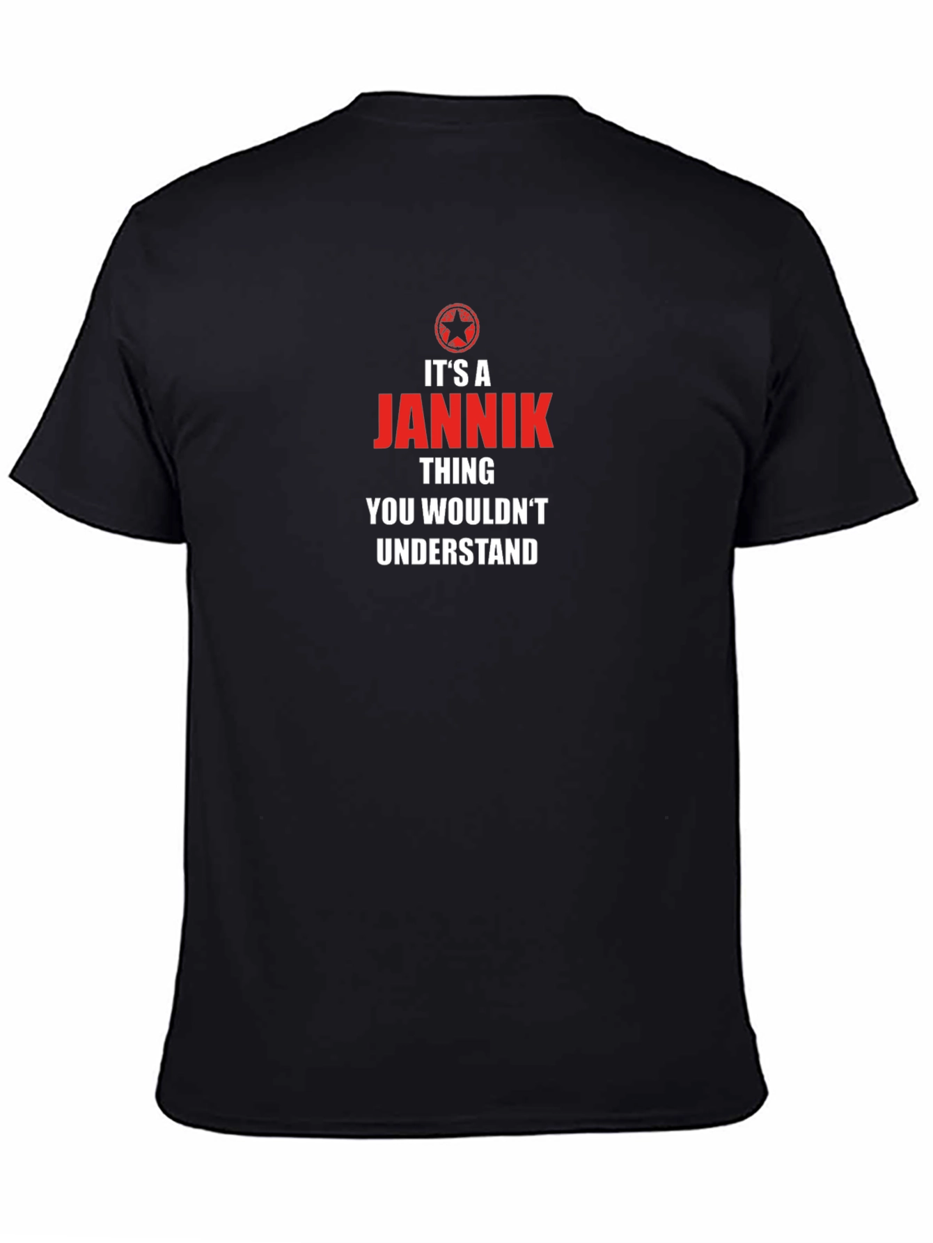 Camiseta Negra con Diseño Jannik Thing