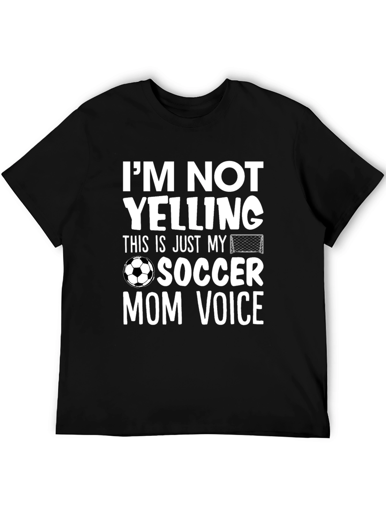 Camiseta Negra Divertida de Mamá Futbolera