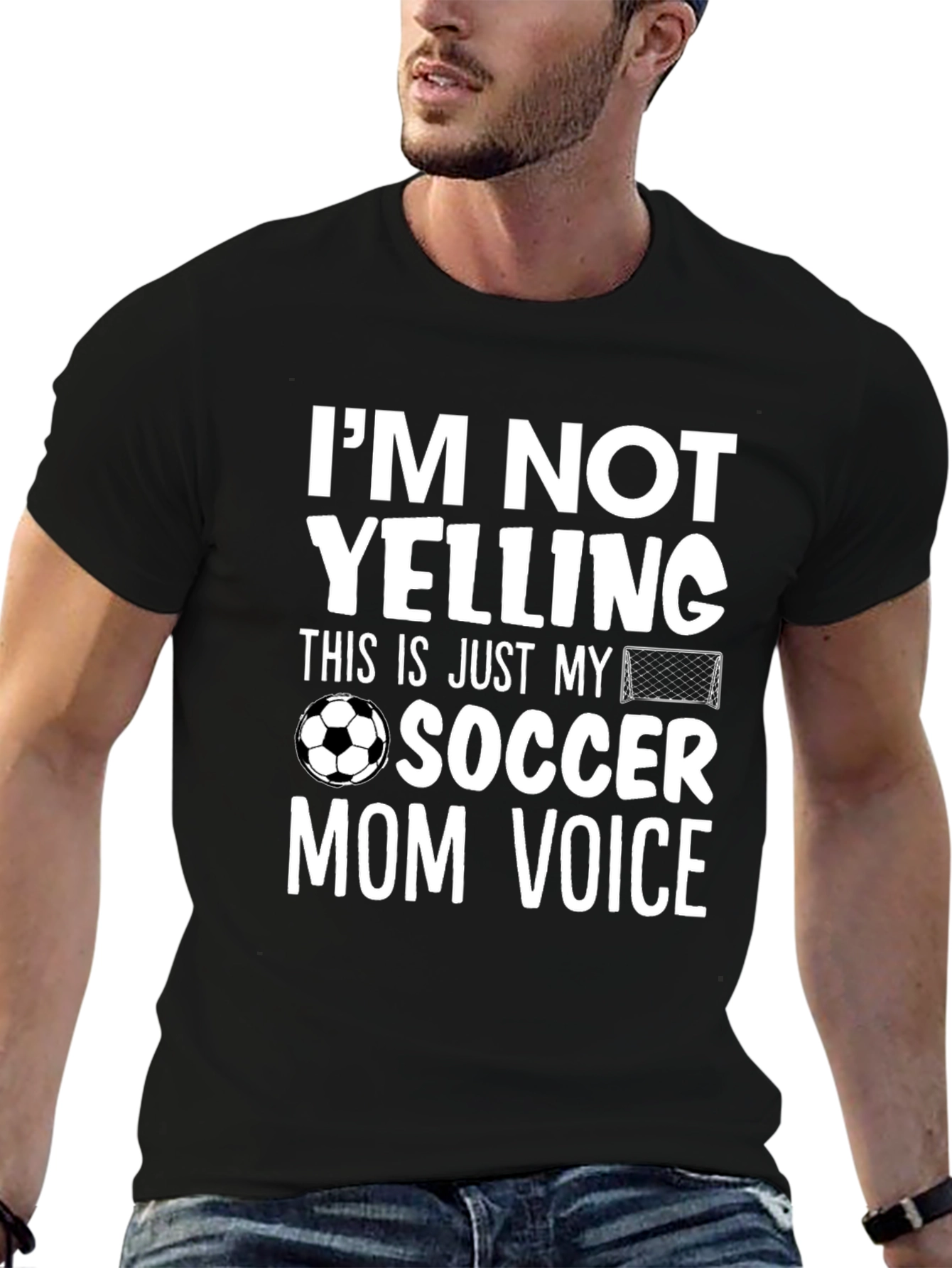 Camiseta Negra Divertida de Mamá Futbolera