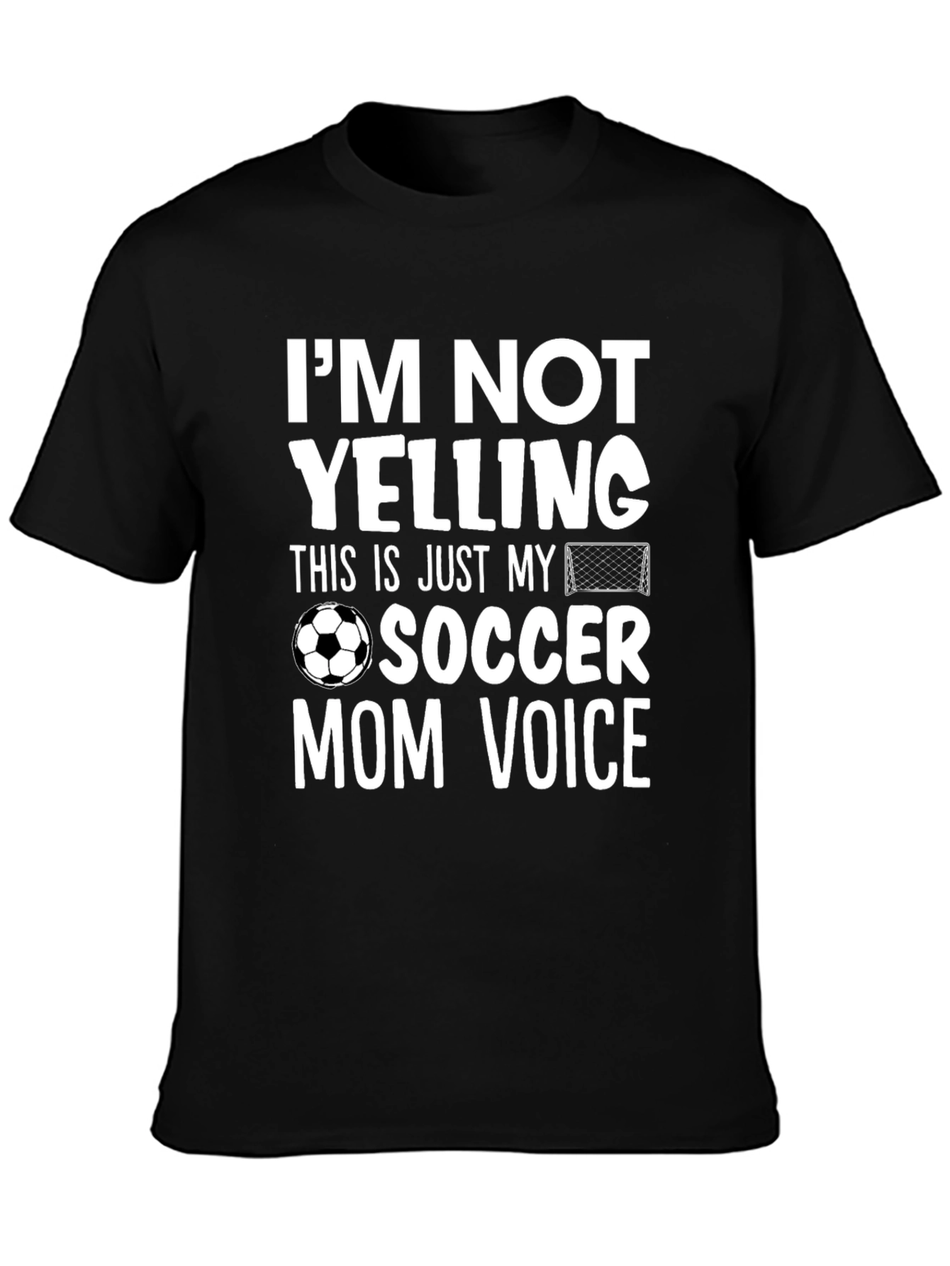 Camiseta Negra Divertida de Mamá Futbolera