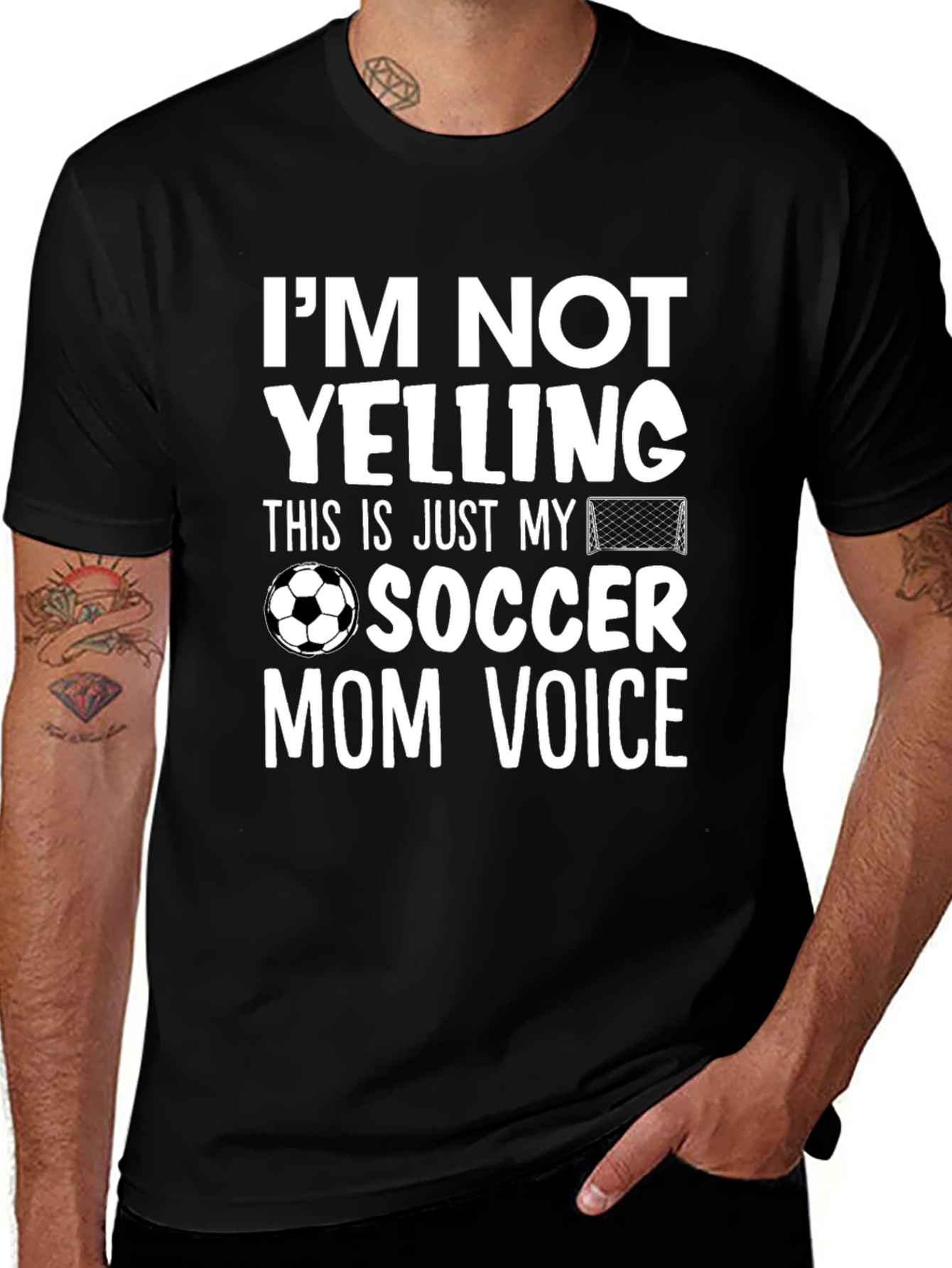 Camiseta Negra Divertida de Mamá Futbolera