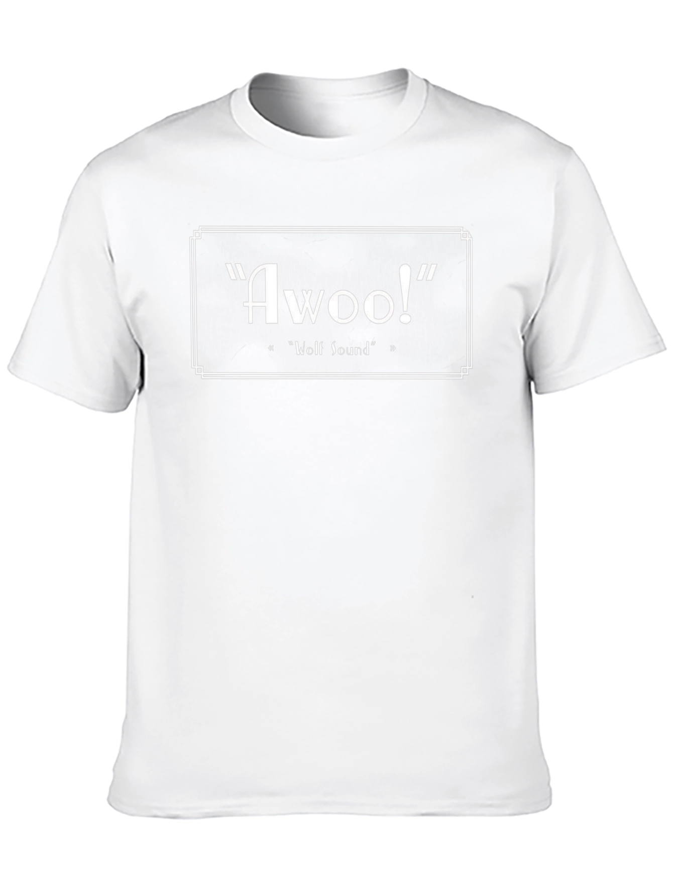 Camiseta Negra Awoo! Sonido de Lobo Divertido