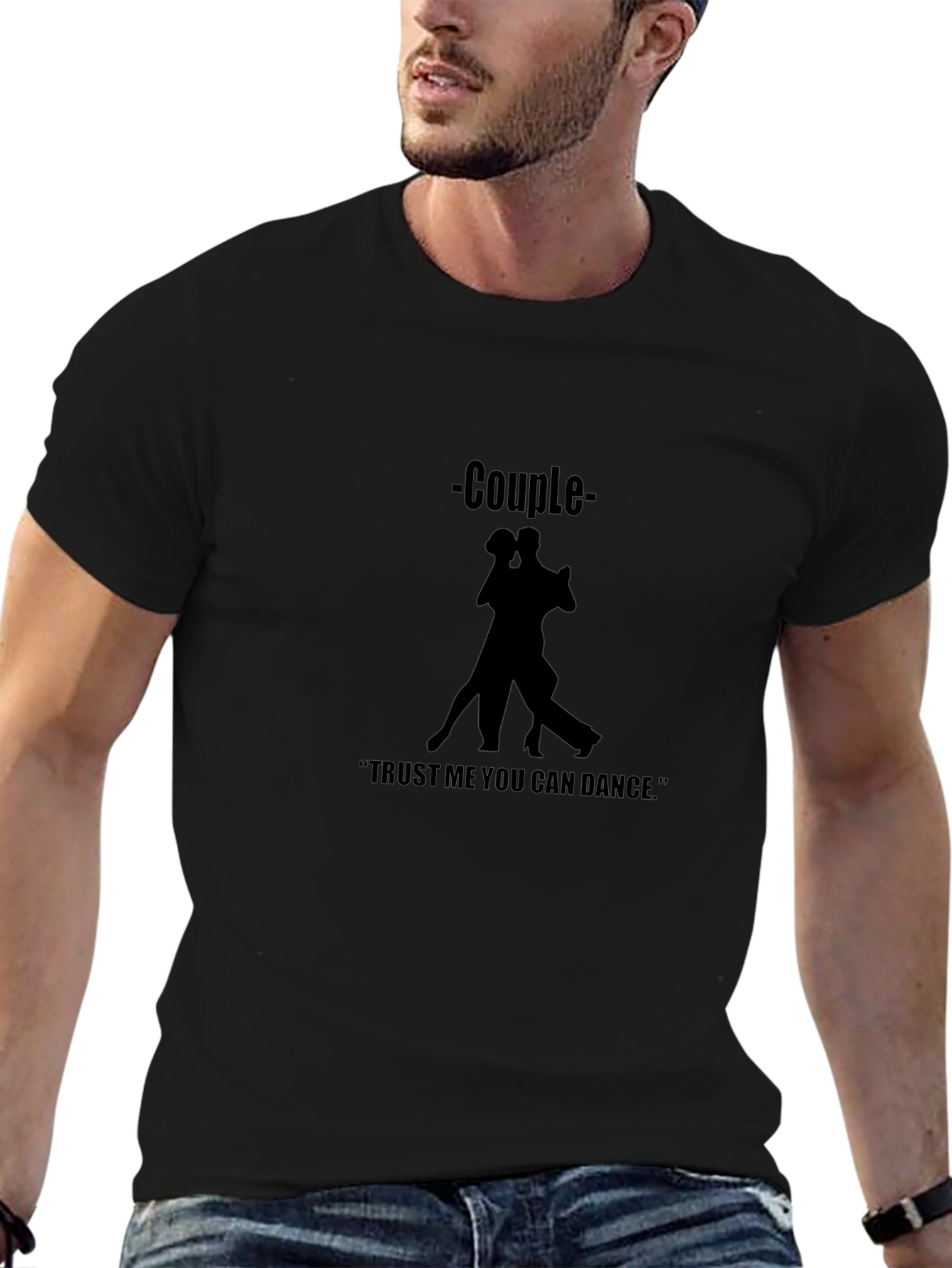 Camiseta Negra de Pareja Bailando