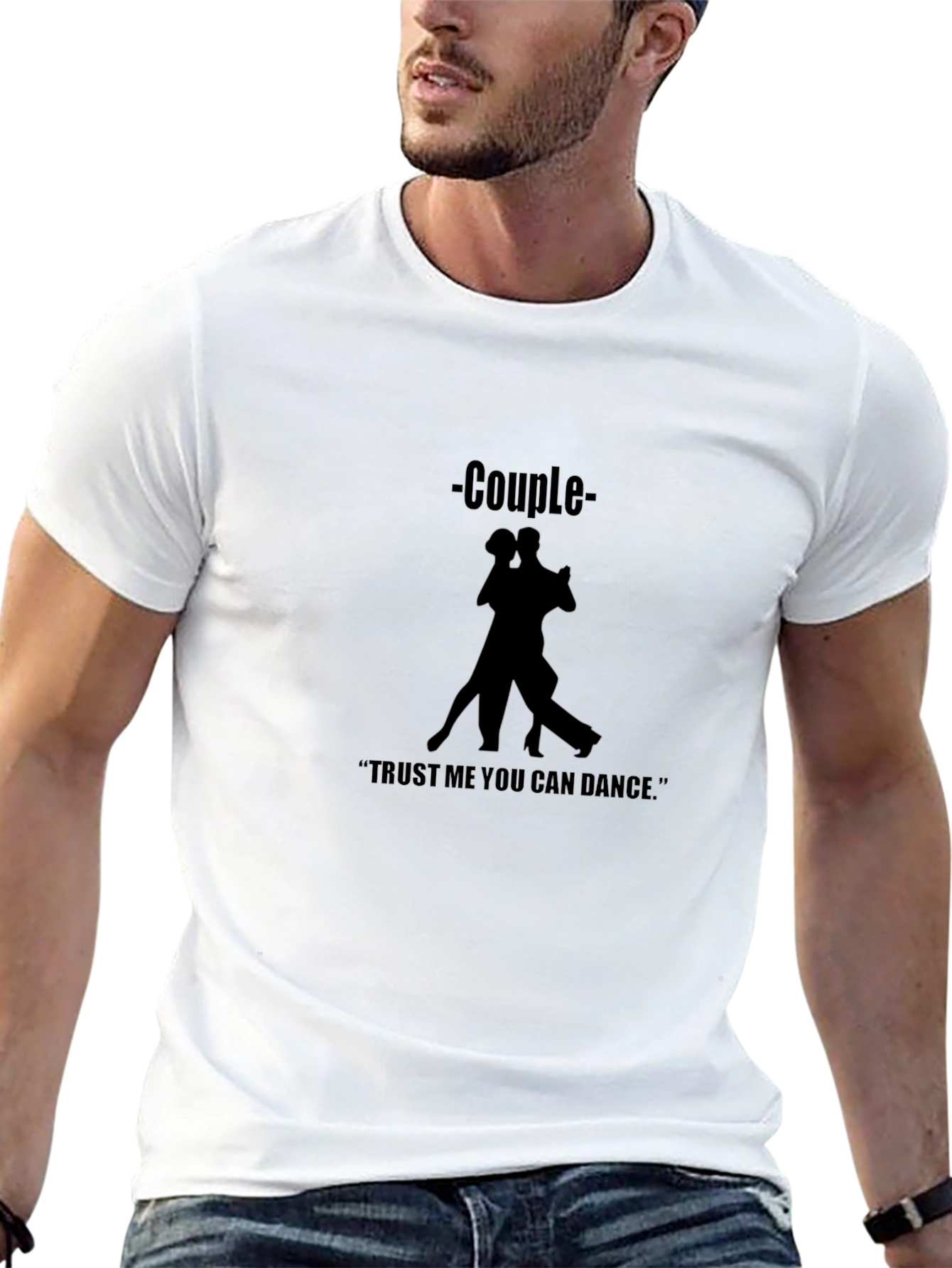 Camiseta Negra de Pareja Bailando