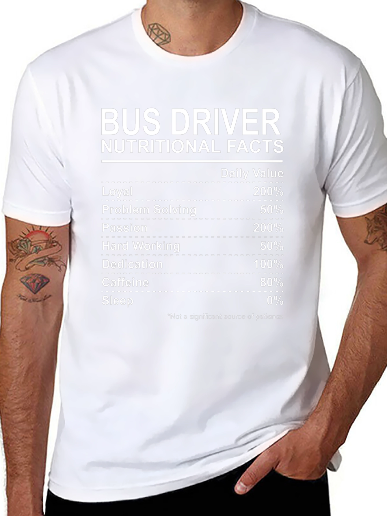 Camiseta Bus Driver Nutritional Facts