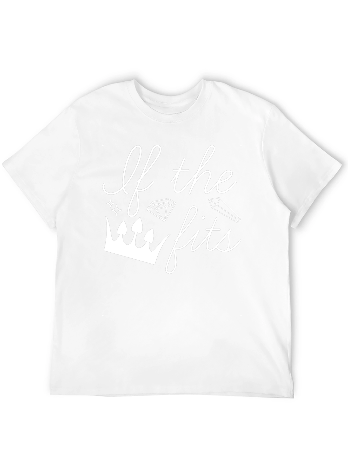 Camiseta Negra con Diseño If the Crown Fits