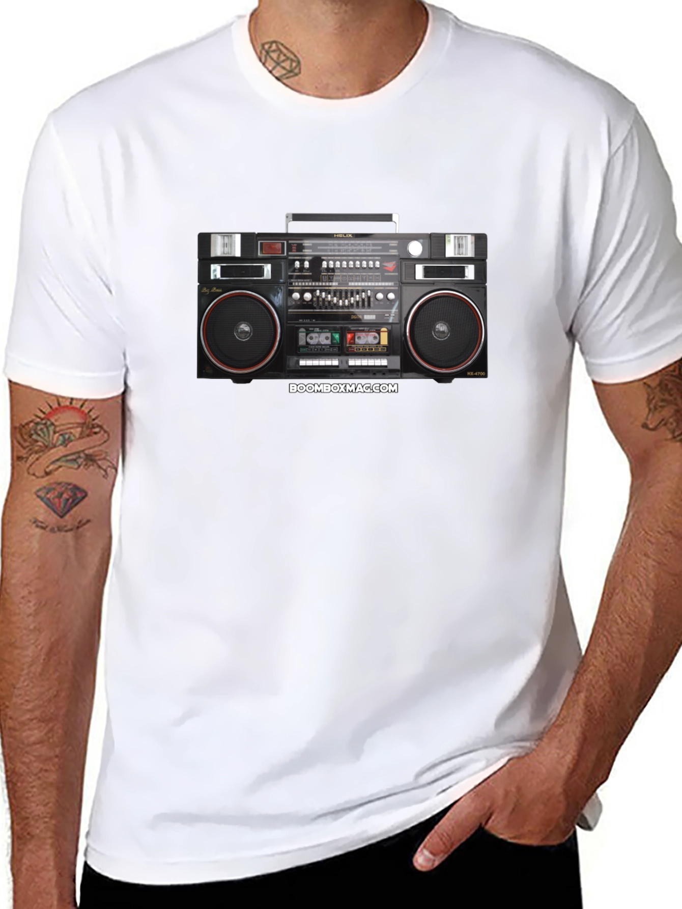 Camiseta Negra Retro Boombox