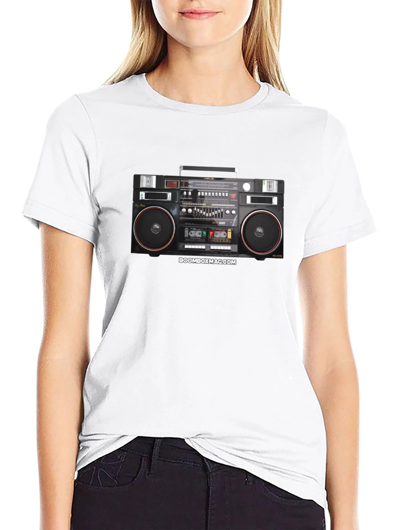 Camiseta Negra Retro Boombox