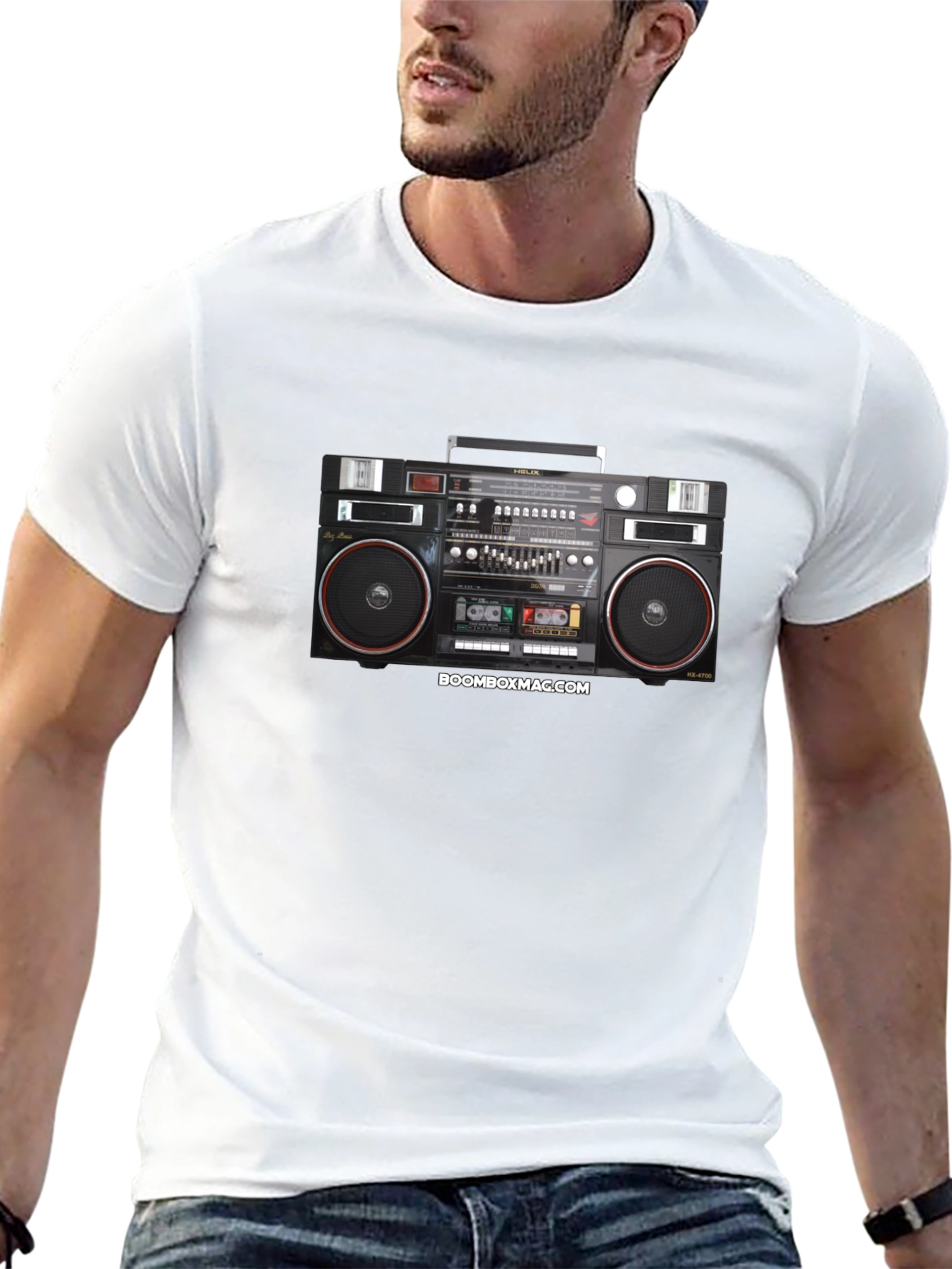 Camiseta Negra Retro Boombox