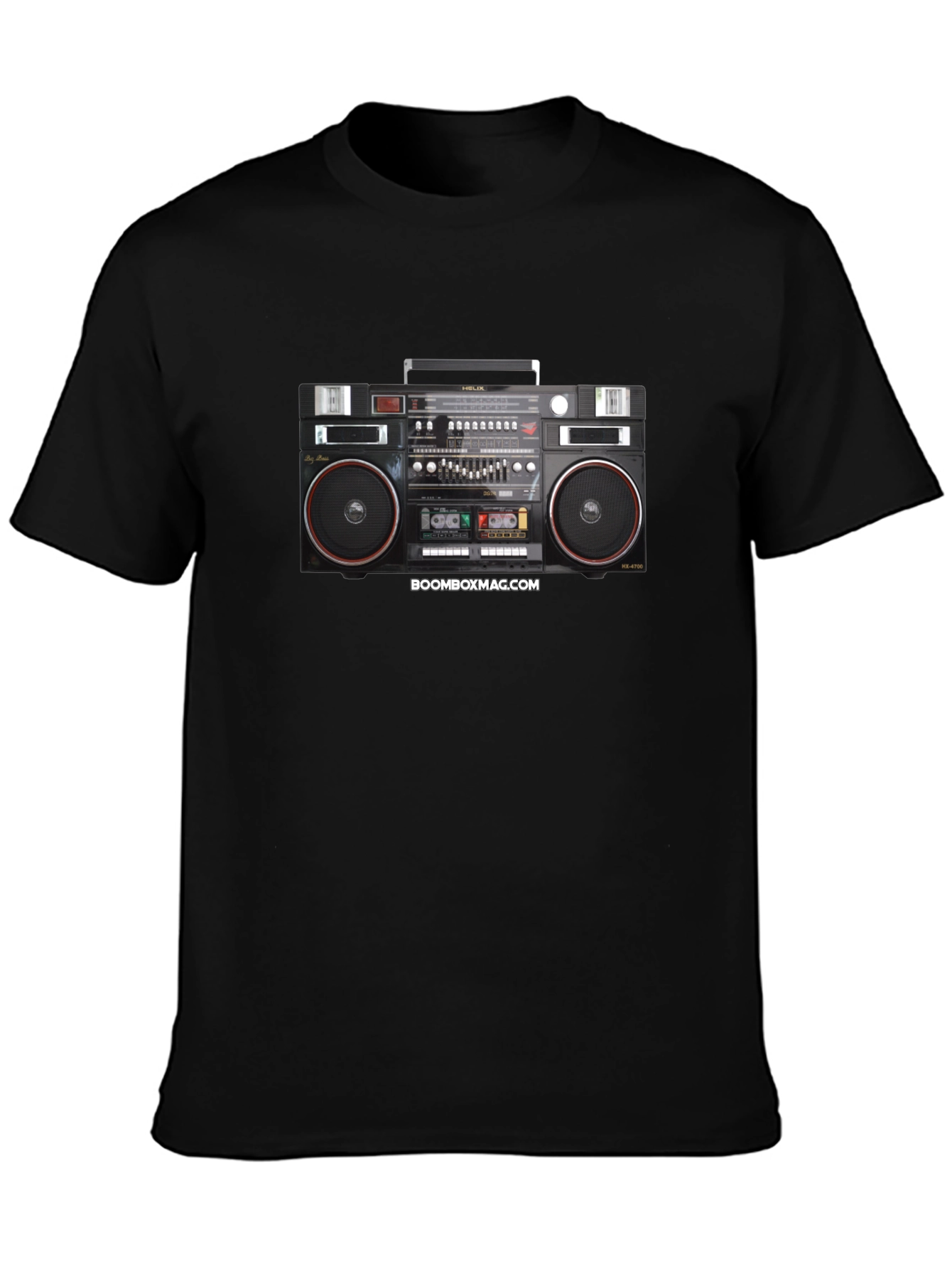 Camiseta Negra Retro Boombox