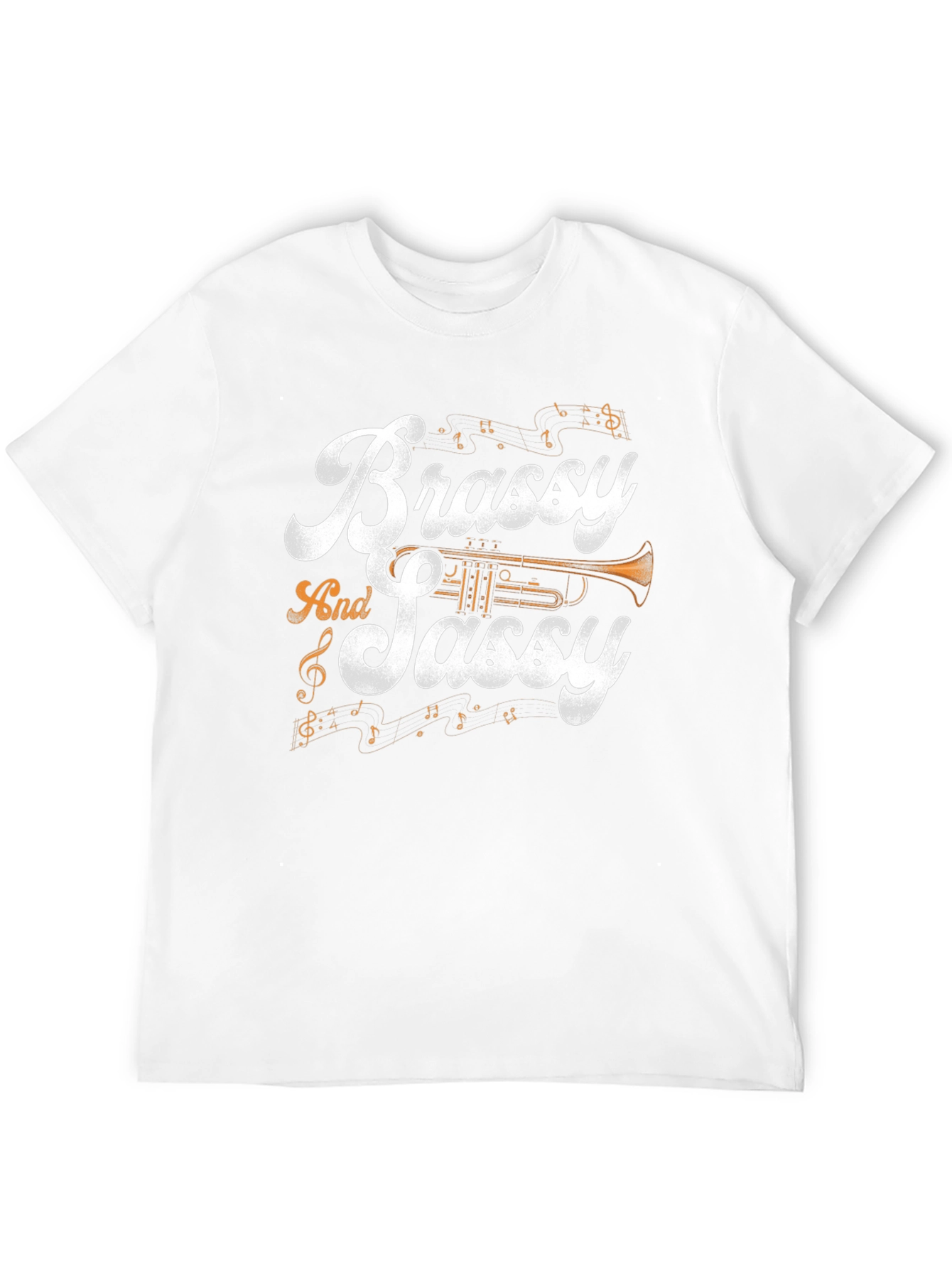 Camiseta Negra Brassy And Sassy con Diseño Musical