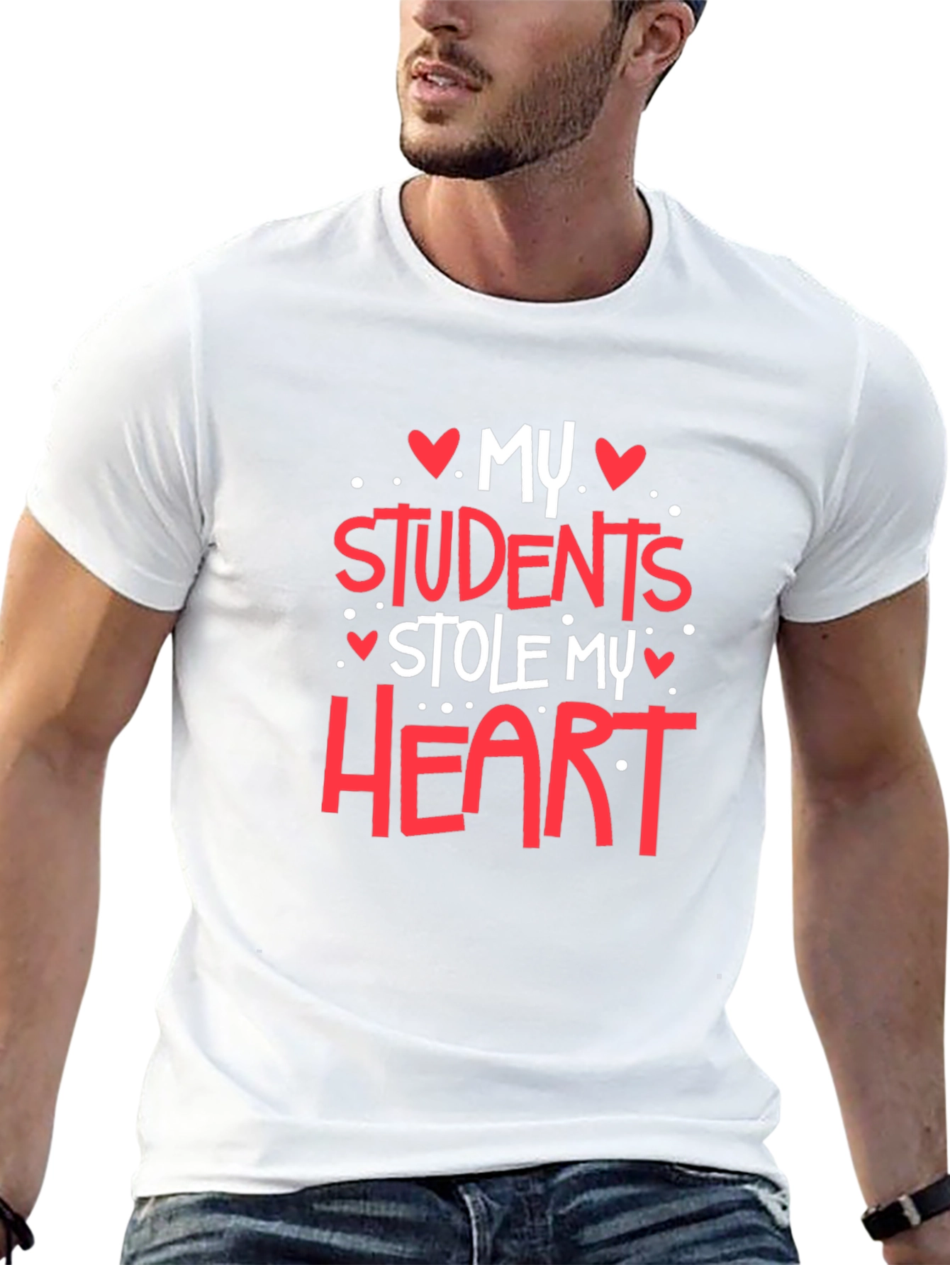 Camiseta Negra con Diseño My Students Stole My Heart