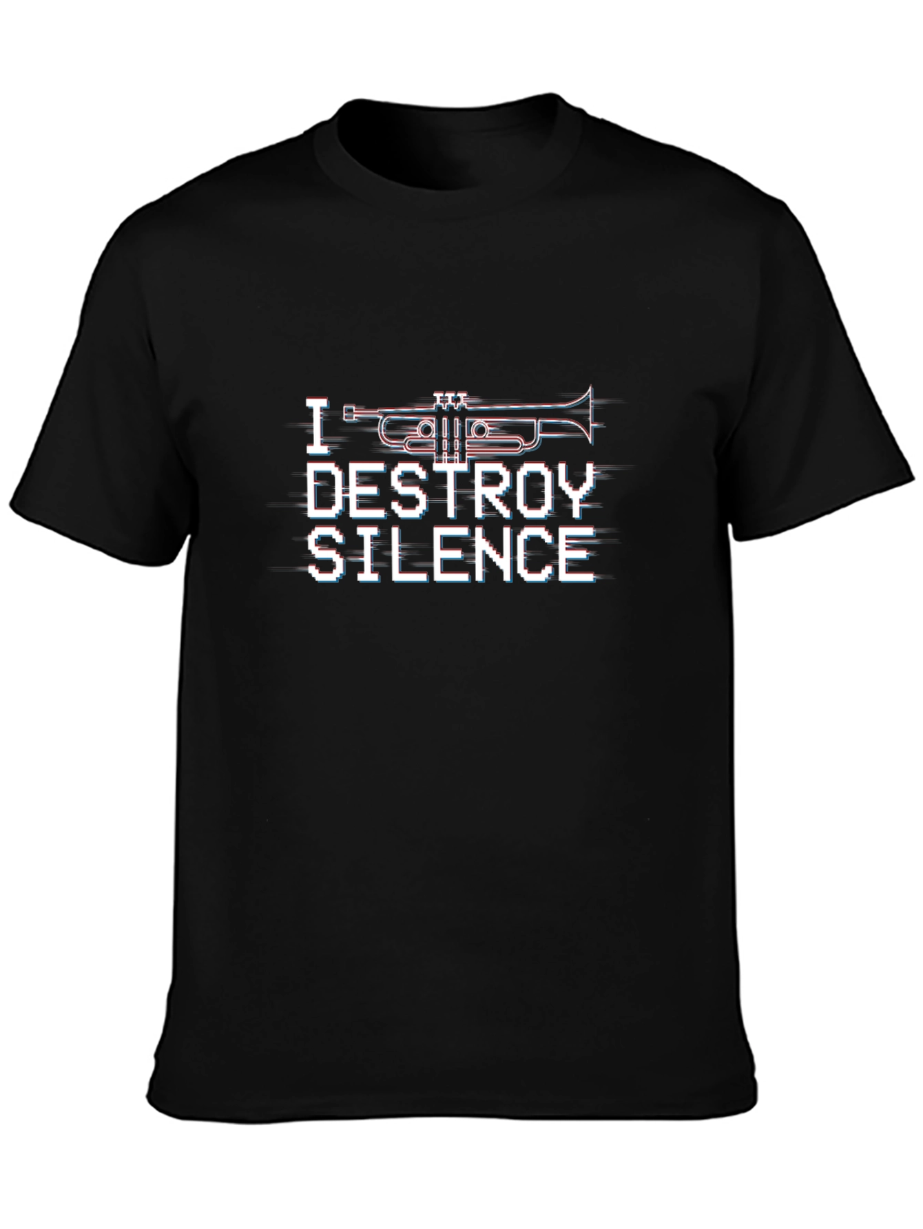 Camiseta Negra con Diseño I Destroy Silence